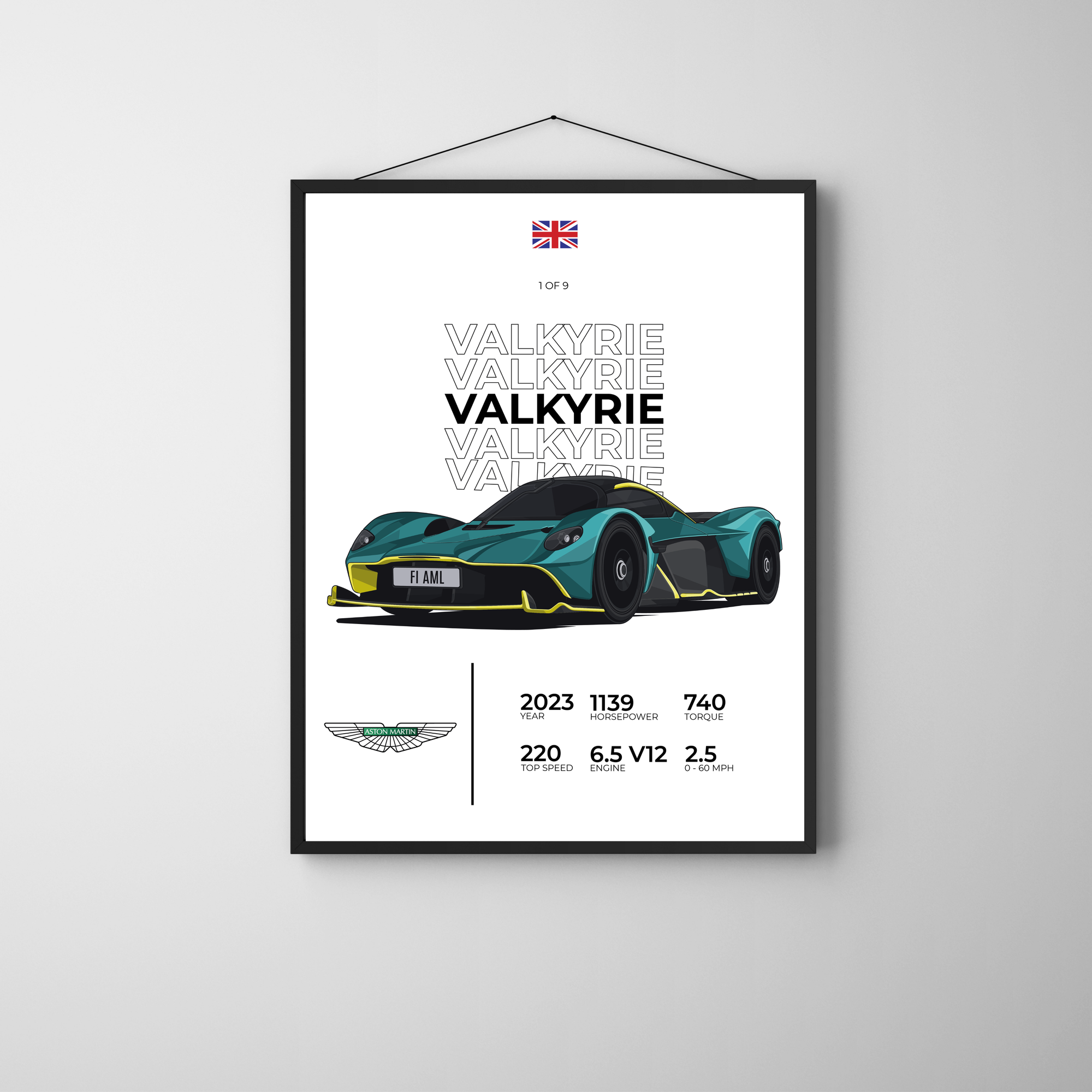 Aston Martin Valkyrie Stat | PosterStudio Automotive Collection