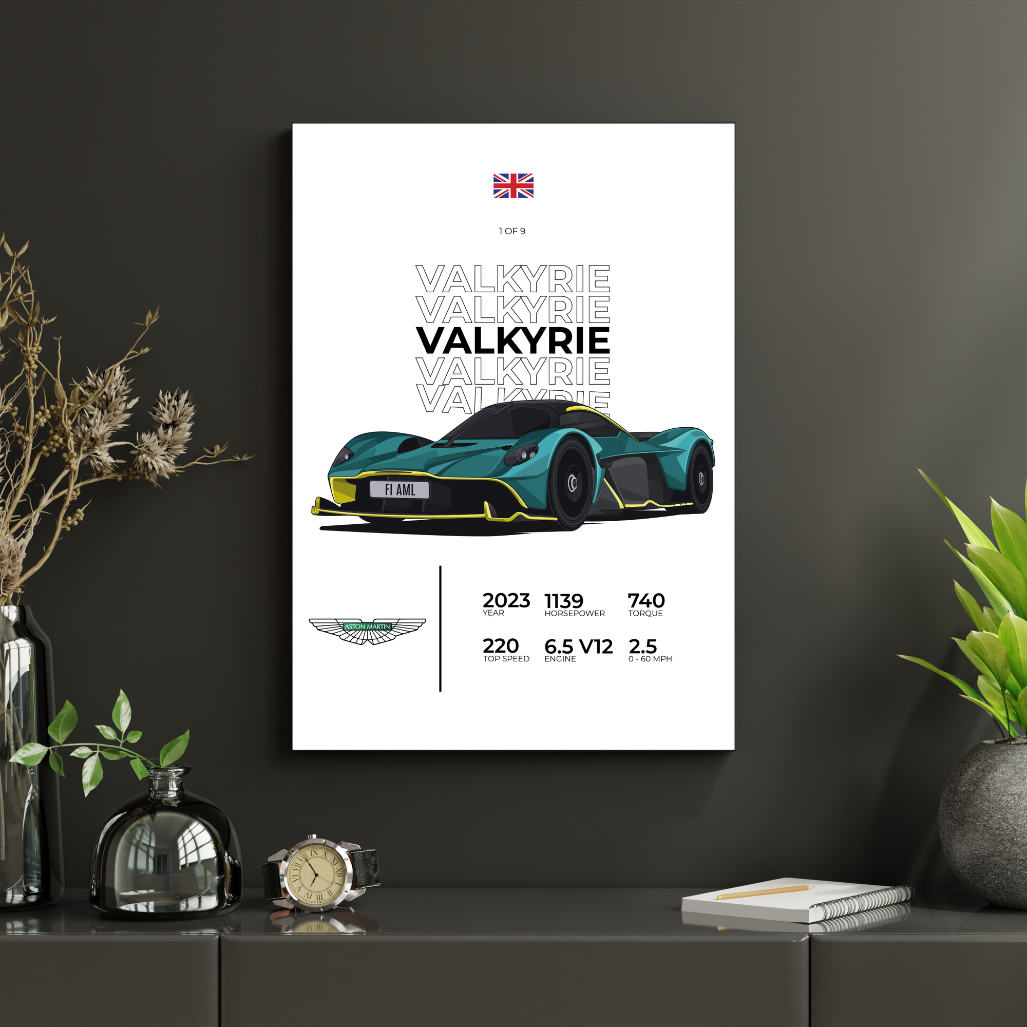 Aston Martin Valkyrie Stat | PosterStudio Automotive Collection