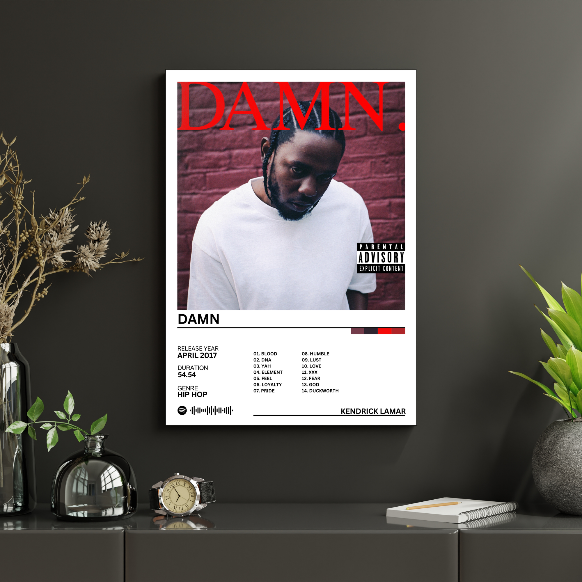 D.A.M.N - Kendrick Lamar | PosterStudio Album Collection
