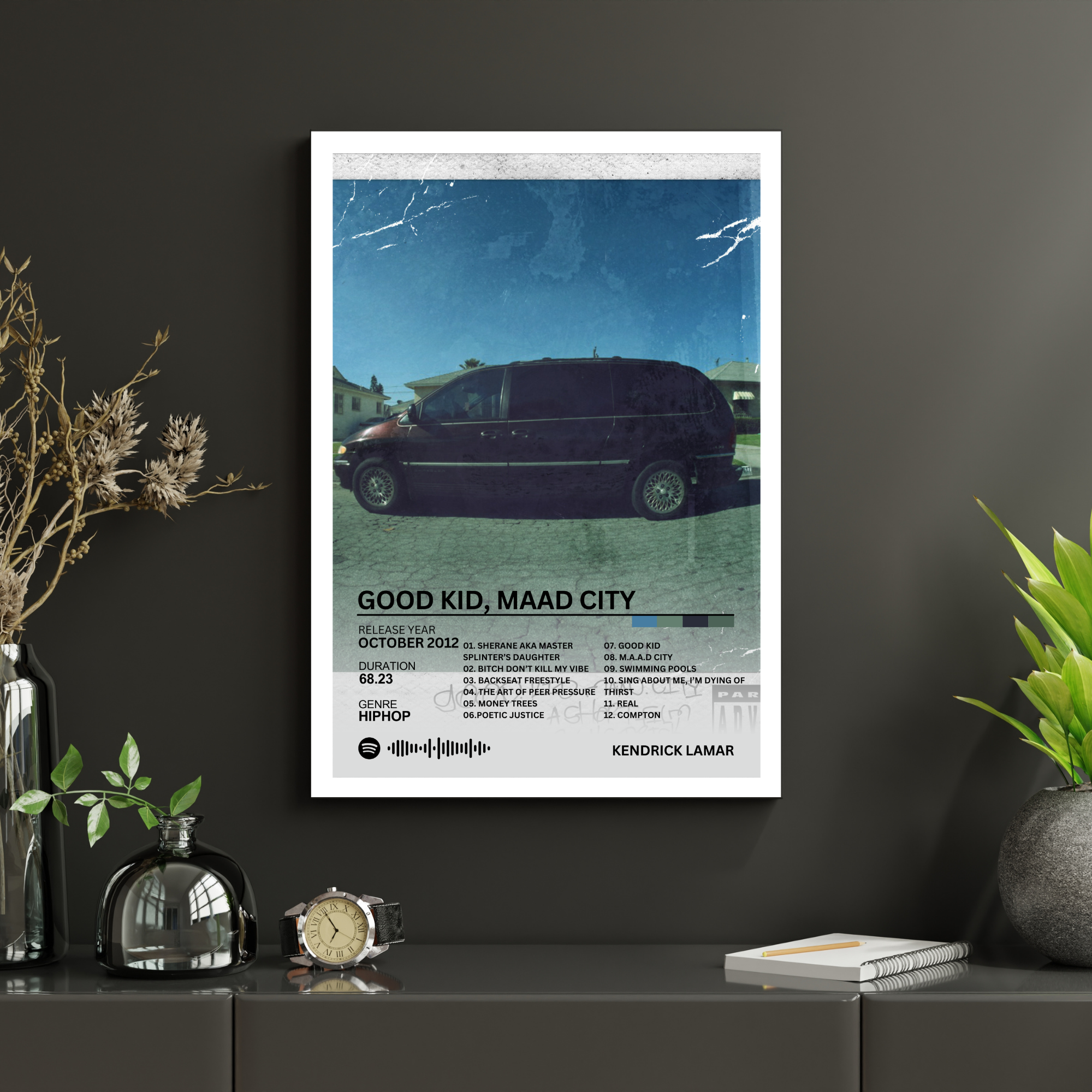 Good Kid, Maad City - Kendrick Lamar 2 | PosterStudio Album Collection