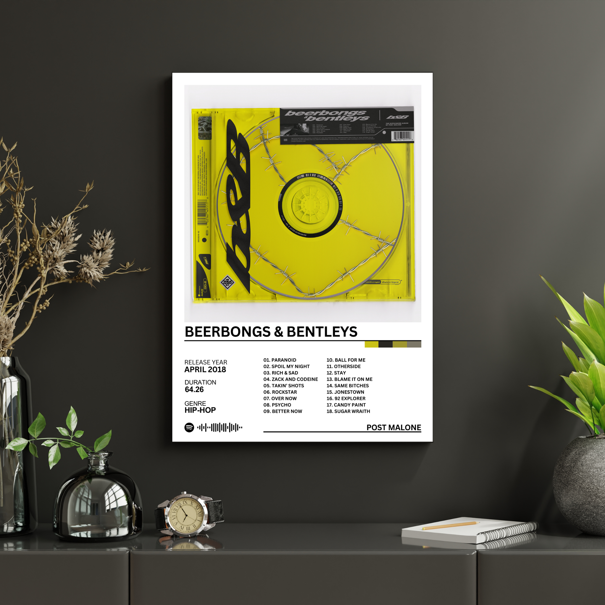 Beerbongs & Bentleys - Post Malone | PosterStudio Album Collection