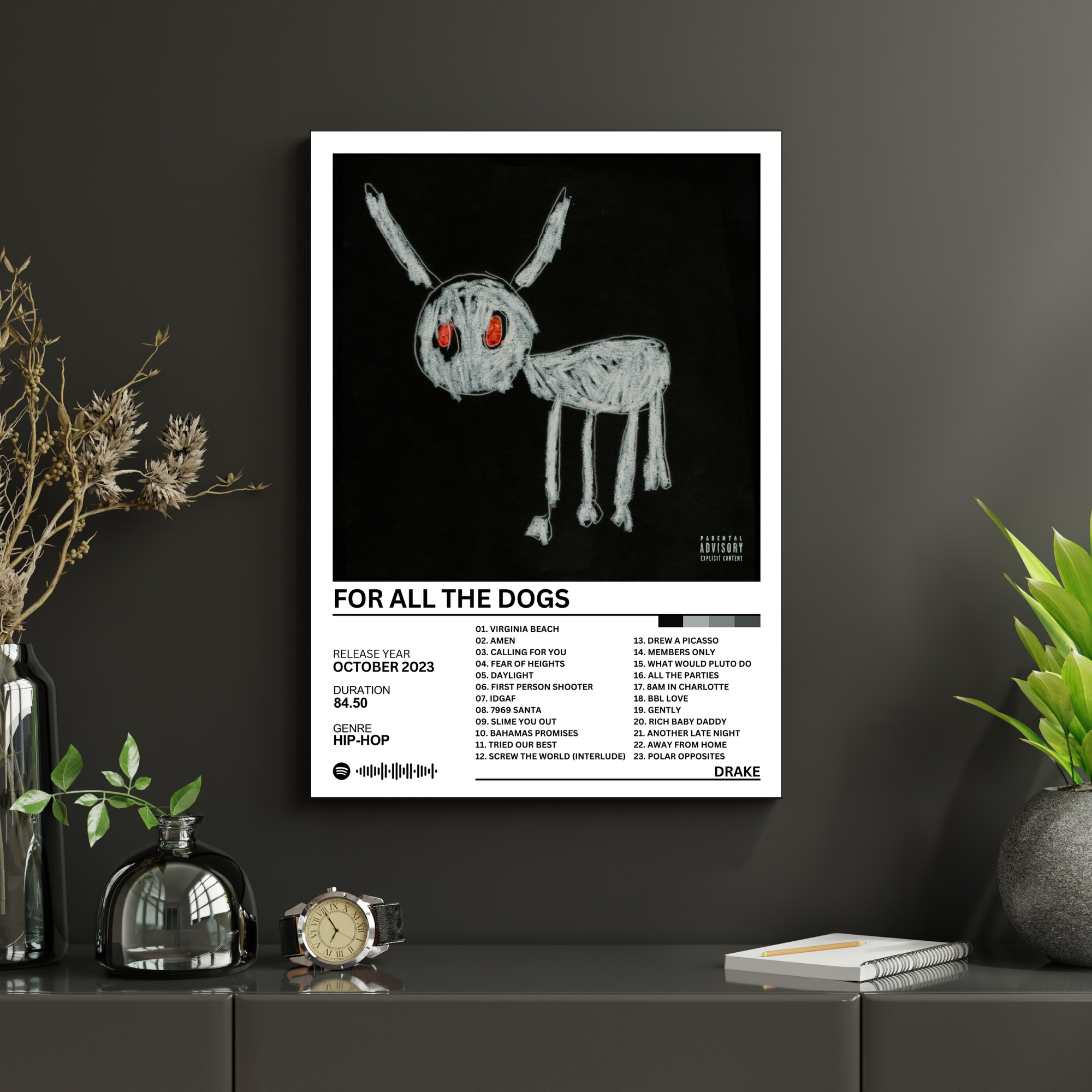 For All the Dogs - Drake | PosterStudio Album Collection