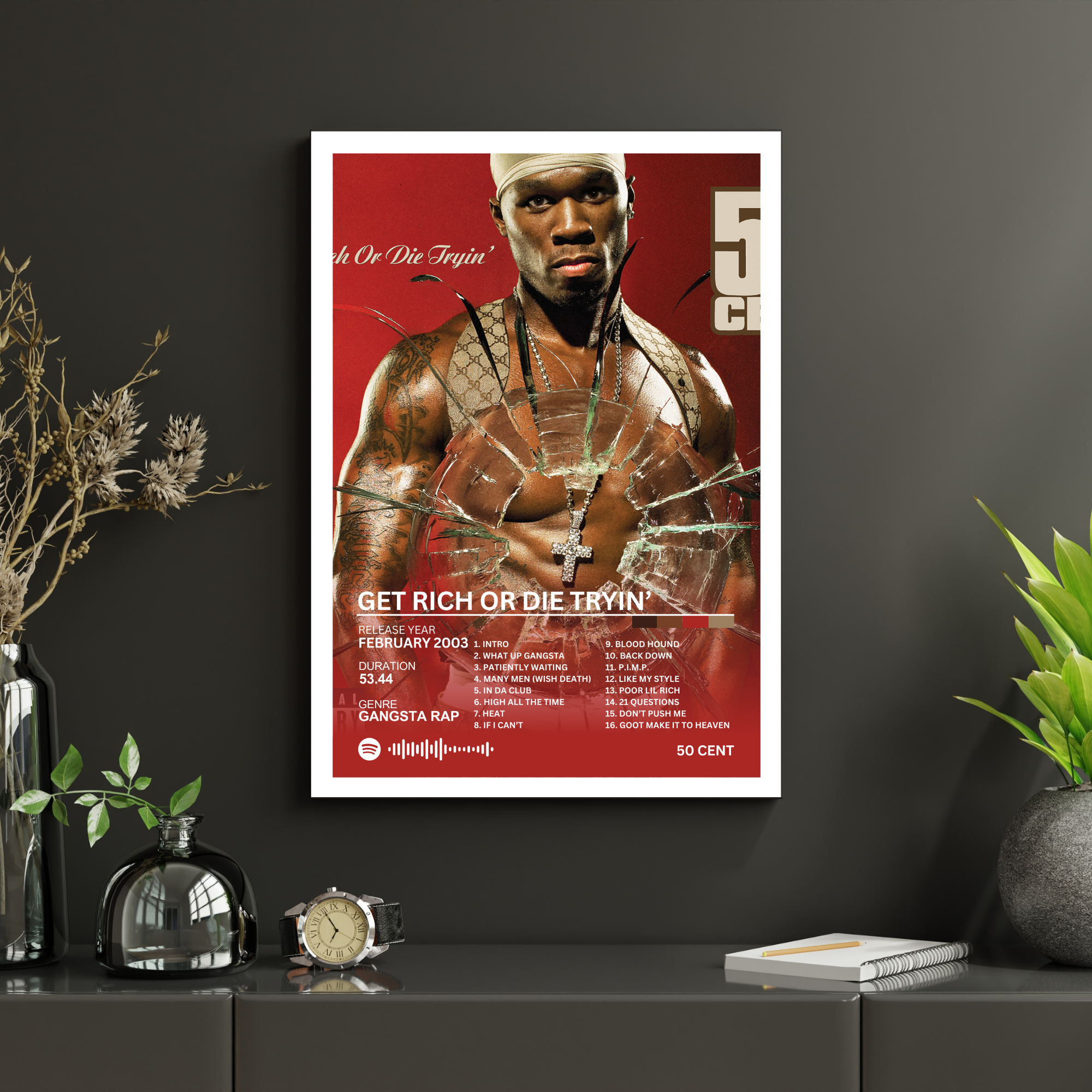 Get Rich or Die Tryin' - 50 Cent 2 | PosterStudio Album Collection