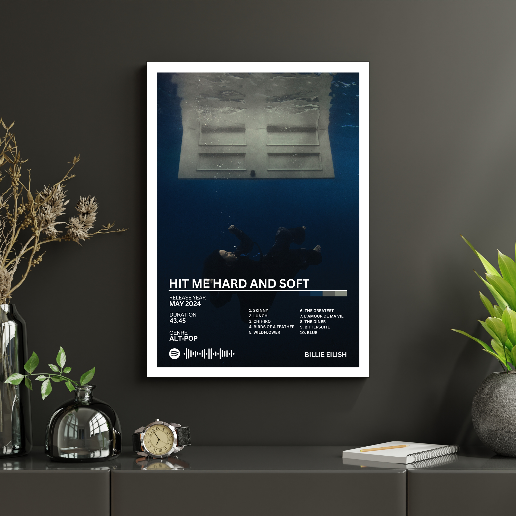 Hit Me Hard and Soft - Billie Eilish 2 | PosterStudio Album Collection