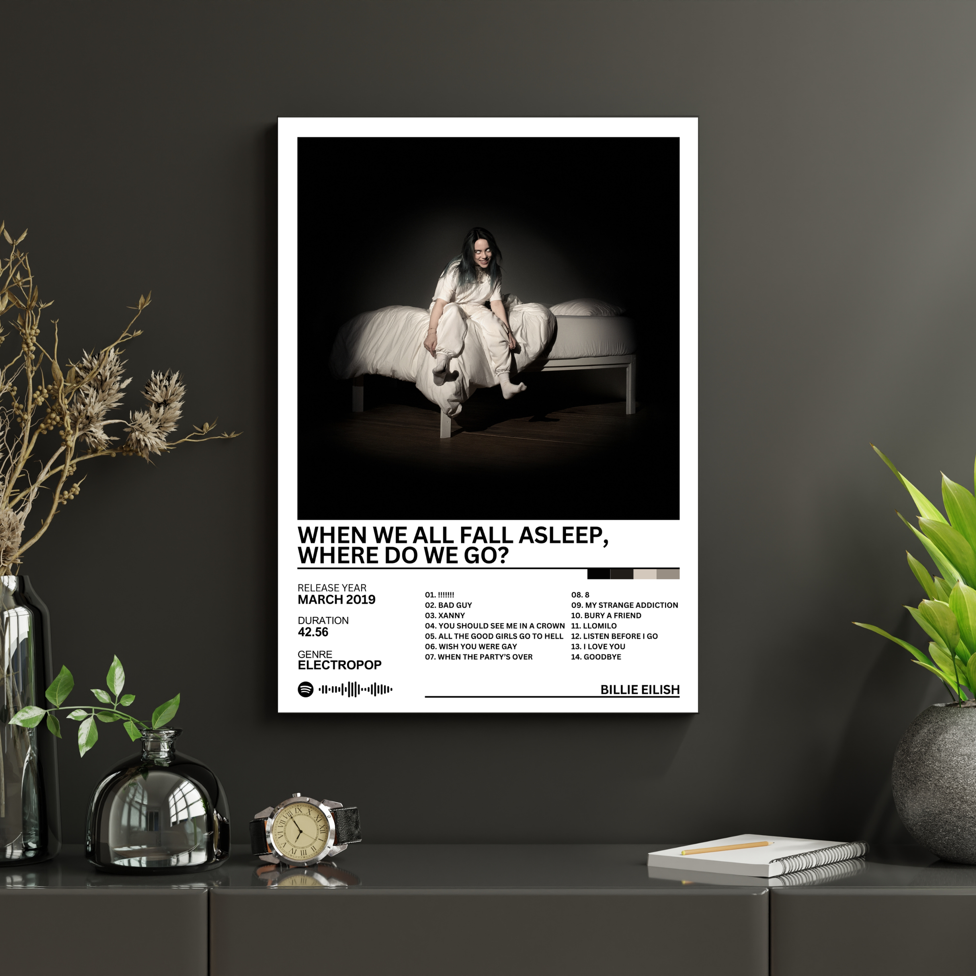 When We All Fall Asleep, Where Do We Go? - Billie Eilish | PosterStudio Album Collection