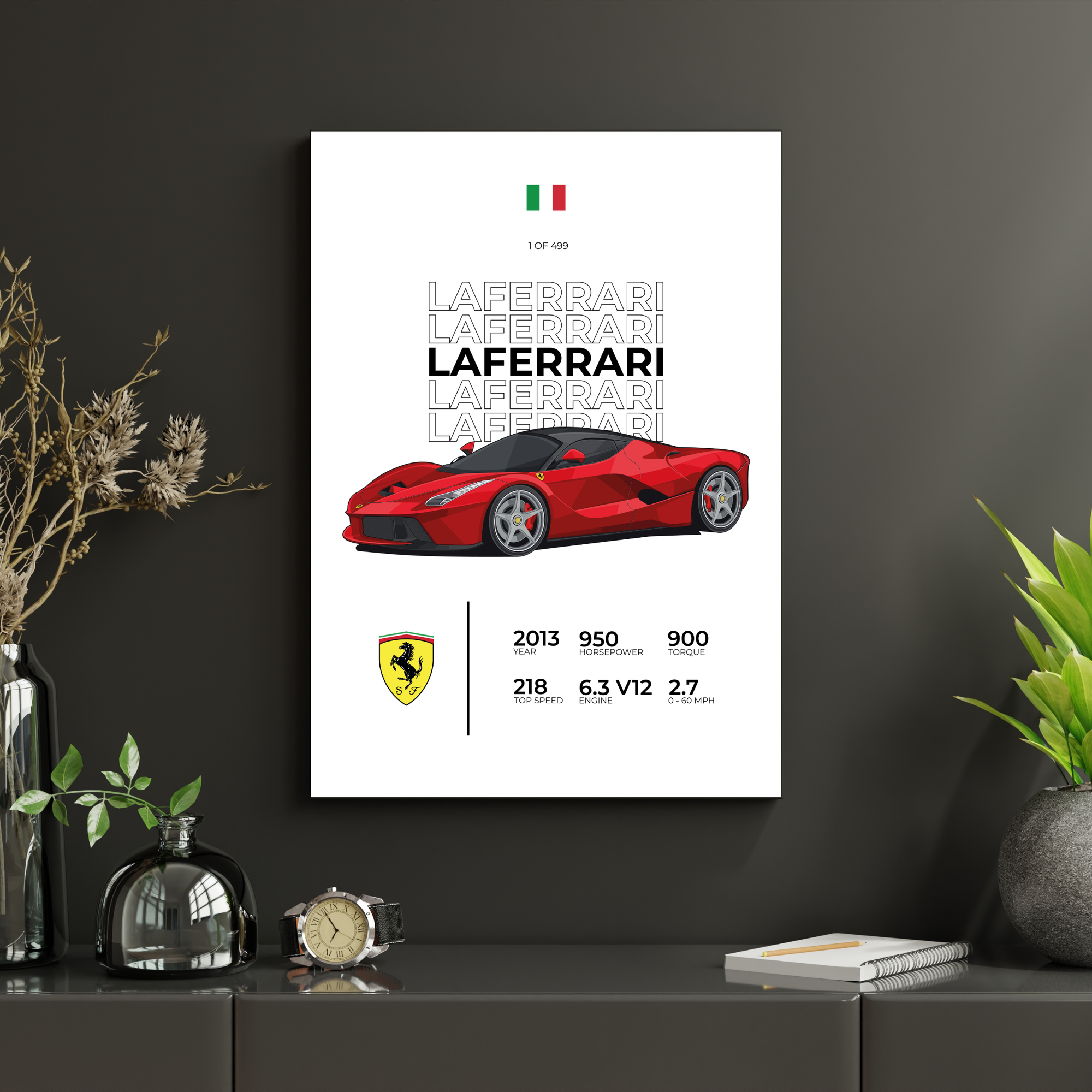 Ferrari LaFerrari Stat | PosterStudio Automotive Collection