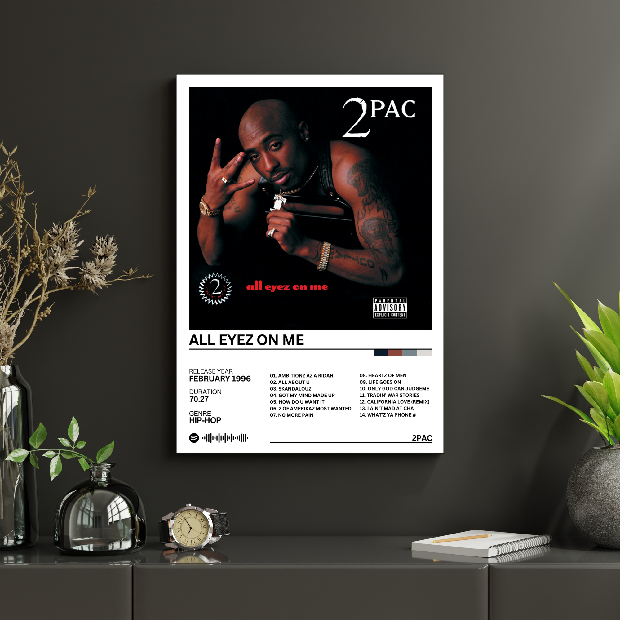 All Eyez On Me - 2PAC | PosterStudio Album Collection