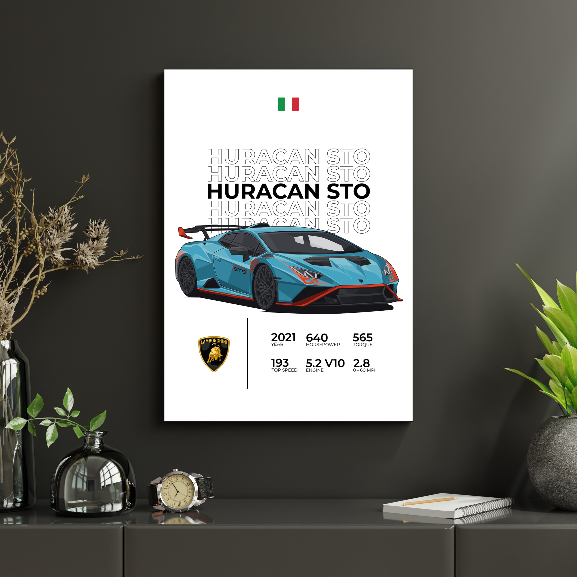 Lamborghini Huracan Stat | PosterStudio Automotive Collection