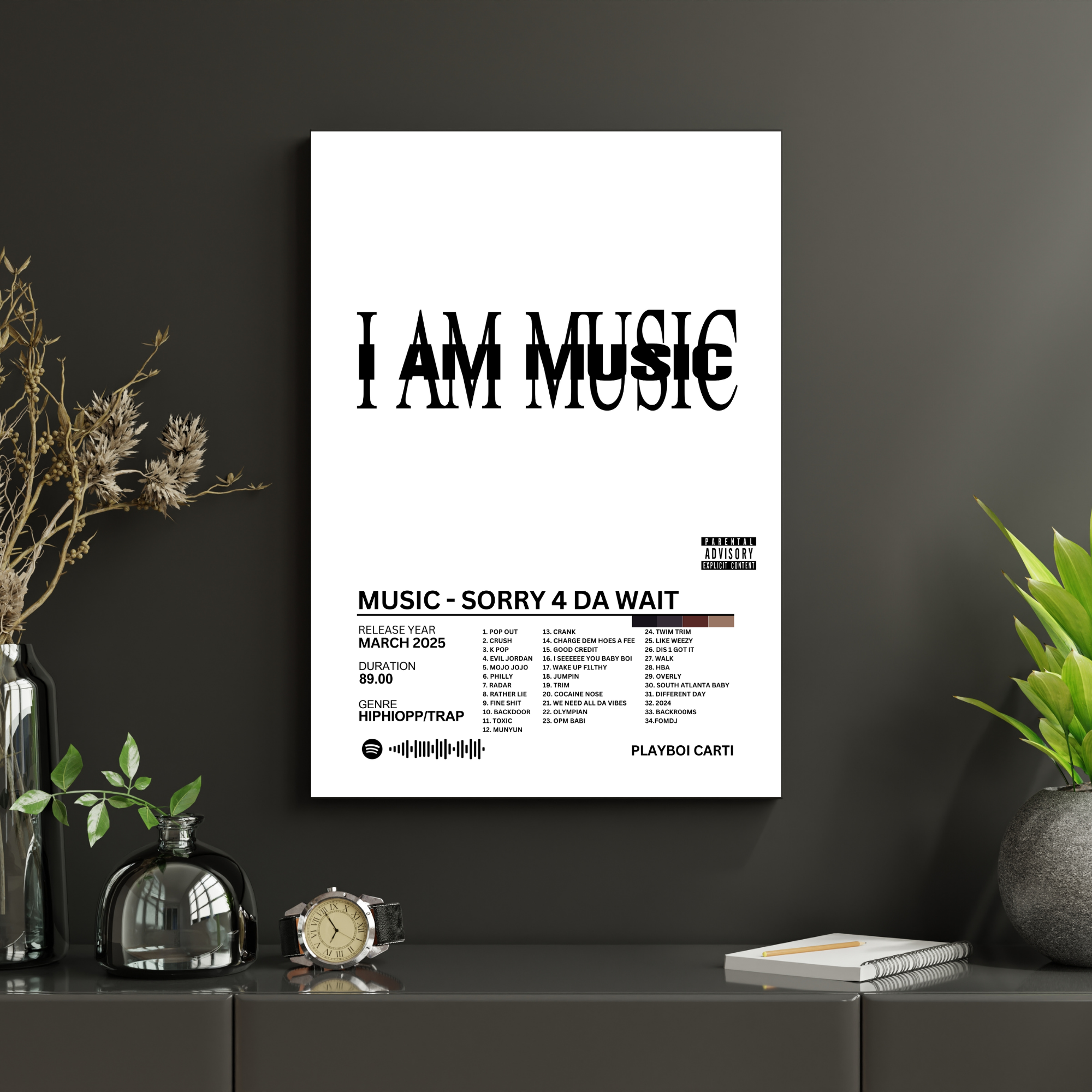 Music Sorry 4 Da Wait - Playboi Carti 2 | PosterStudio Album Collection