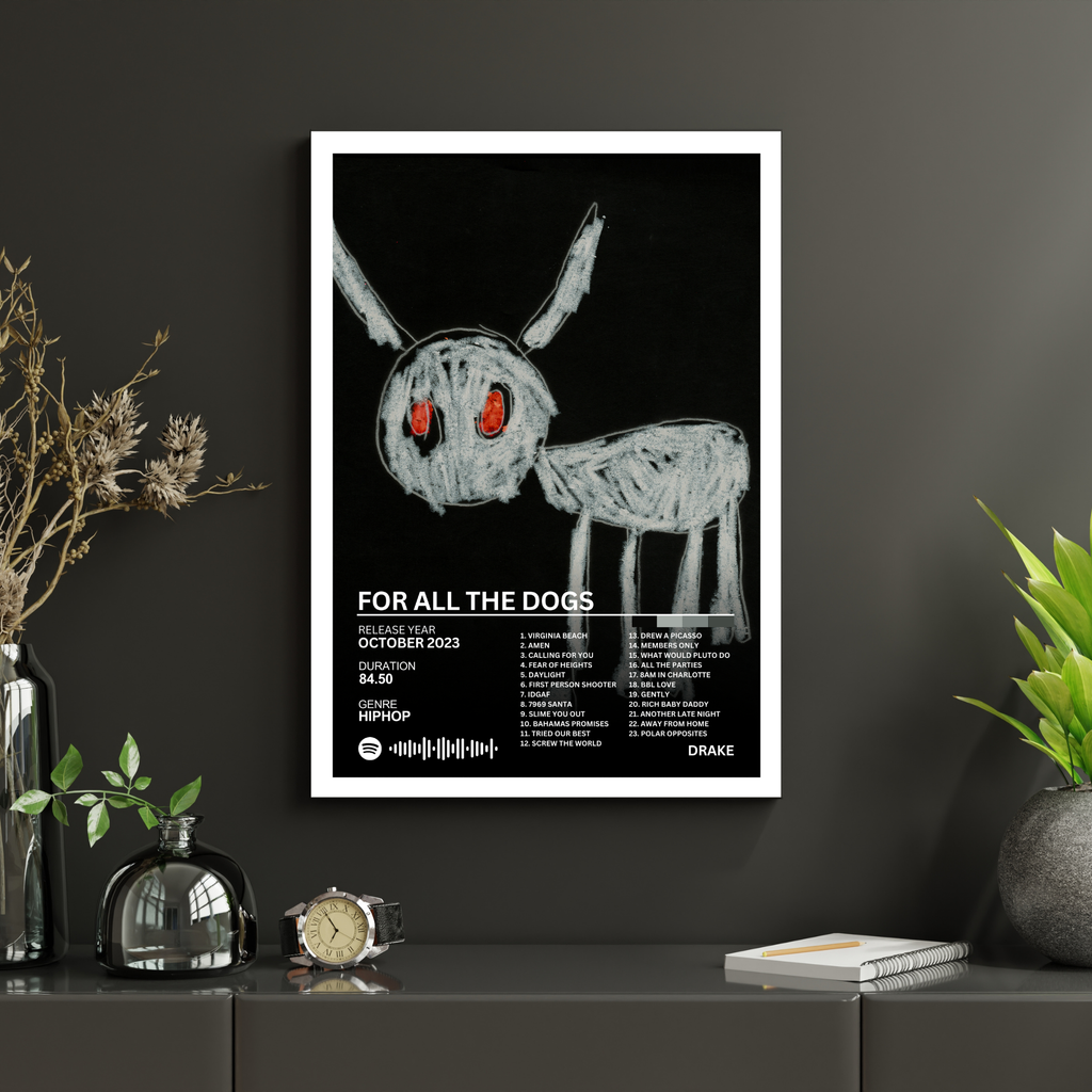 For All the Dogs - Drake 2 | PosterStudio Album Collection