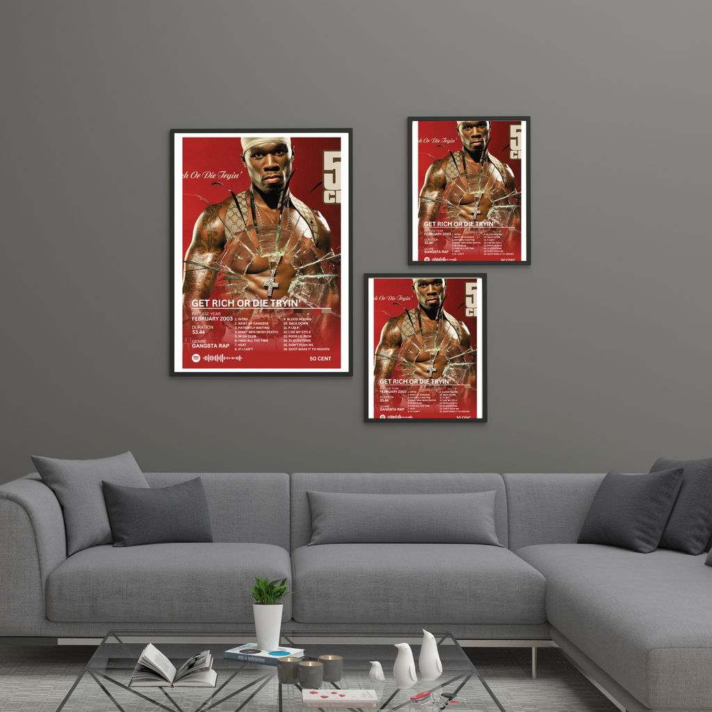 Get Rich or Die Tryin' - 50 Cent 2 | PosterStudio Album Collection