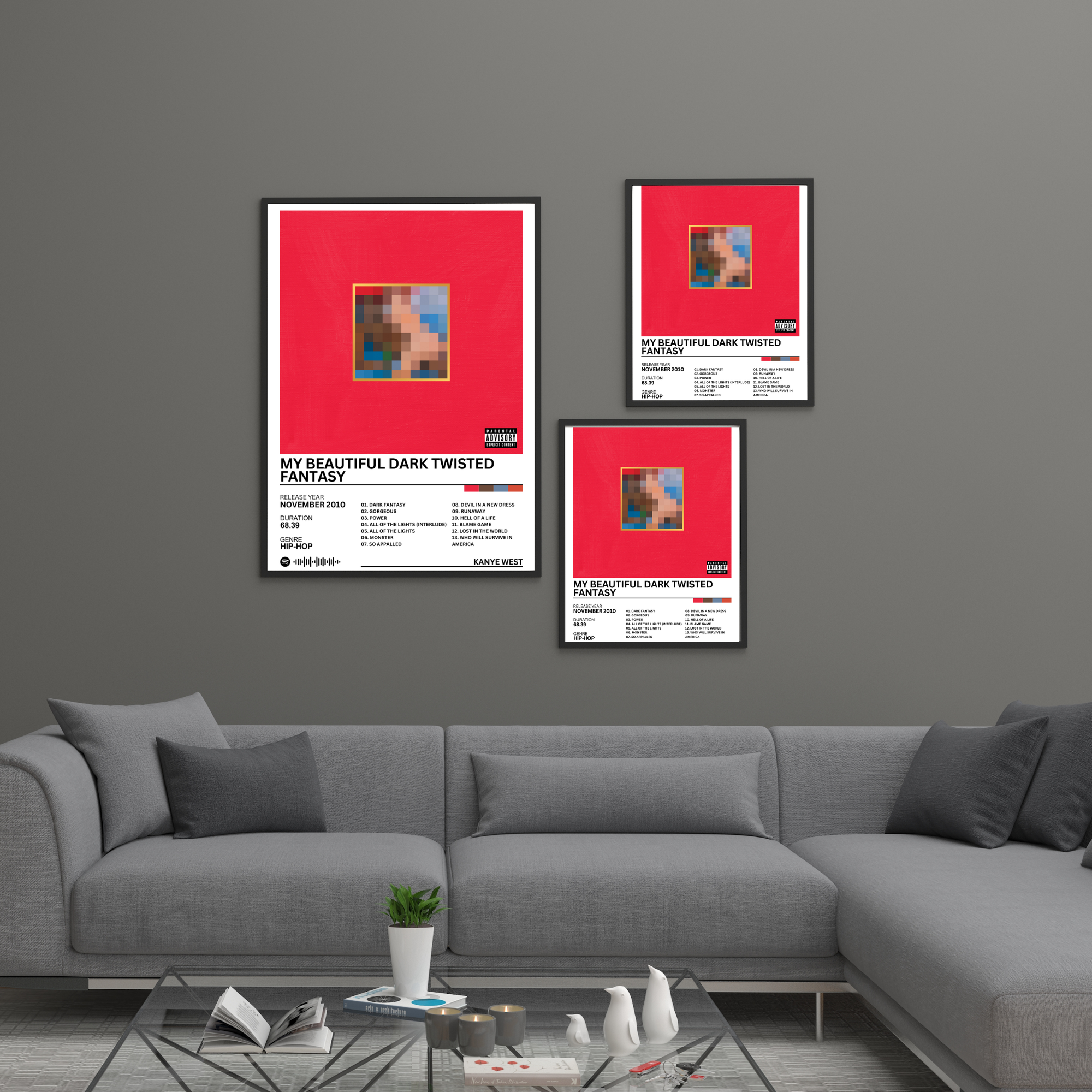 My Beautiful Dark Twisted Fantasy - Kanye West | PosterStudio Album Collection