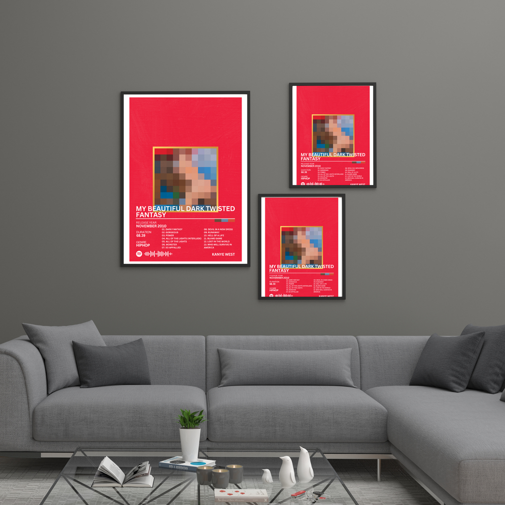 My Beautiful Dark Twisted Fantasy - Kanye West 2 | PosterStudio Album Collection