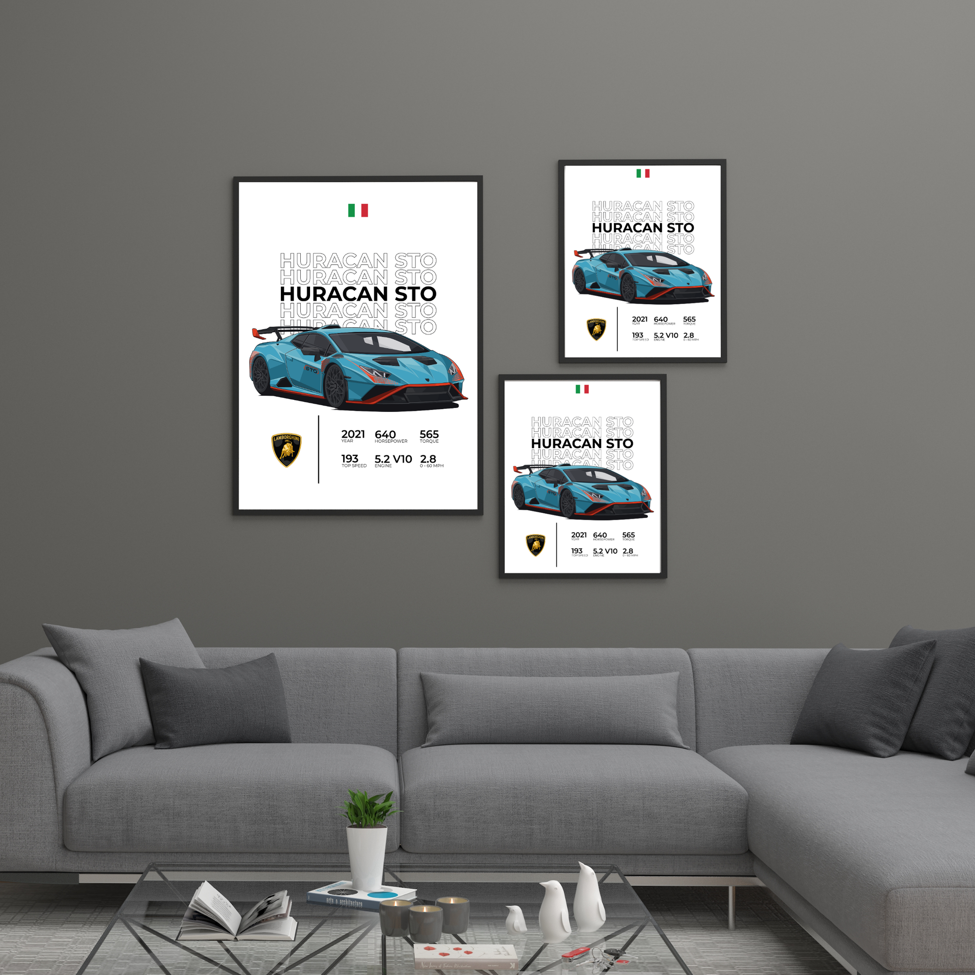 Lamborghini Huracan Stat | PosterStudio Automotive Collection