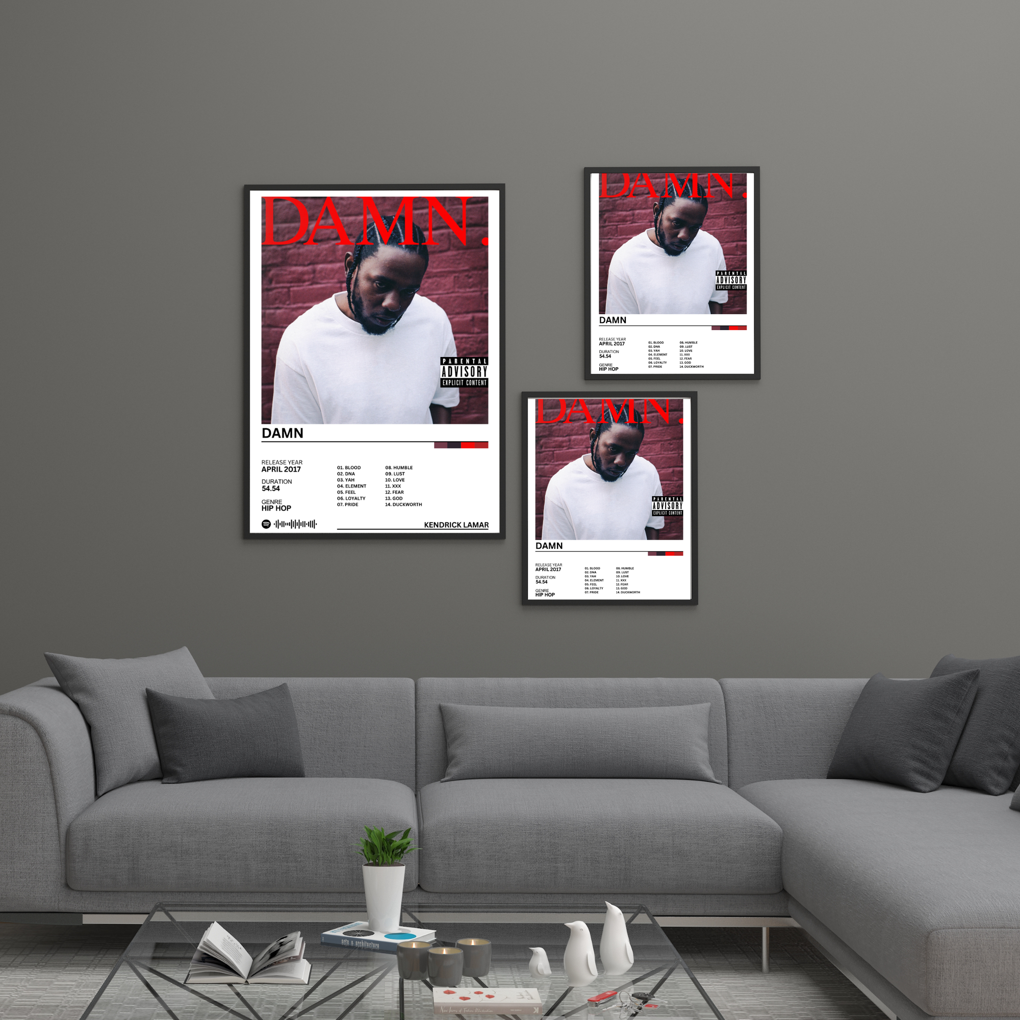 D.A.M.N - Kendrick Lamar | PosterStudio Album Collection