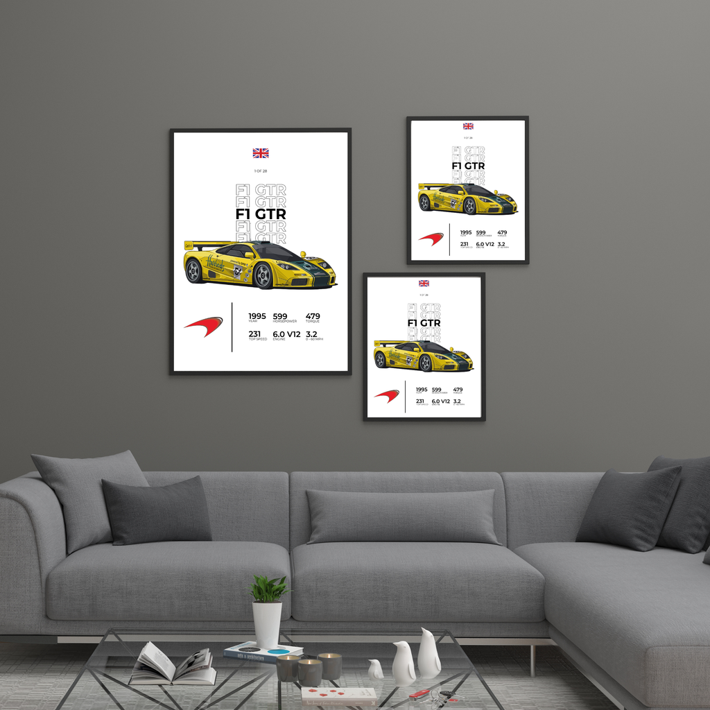 McLaren F1 GTR Stat | PosterStudio Automotive Collection