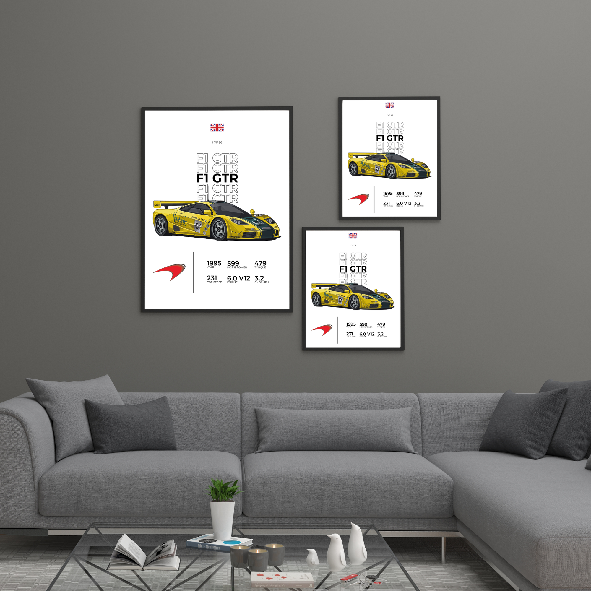 McLaren F1 GTR Stat | PosterStudio Automotive Collection