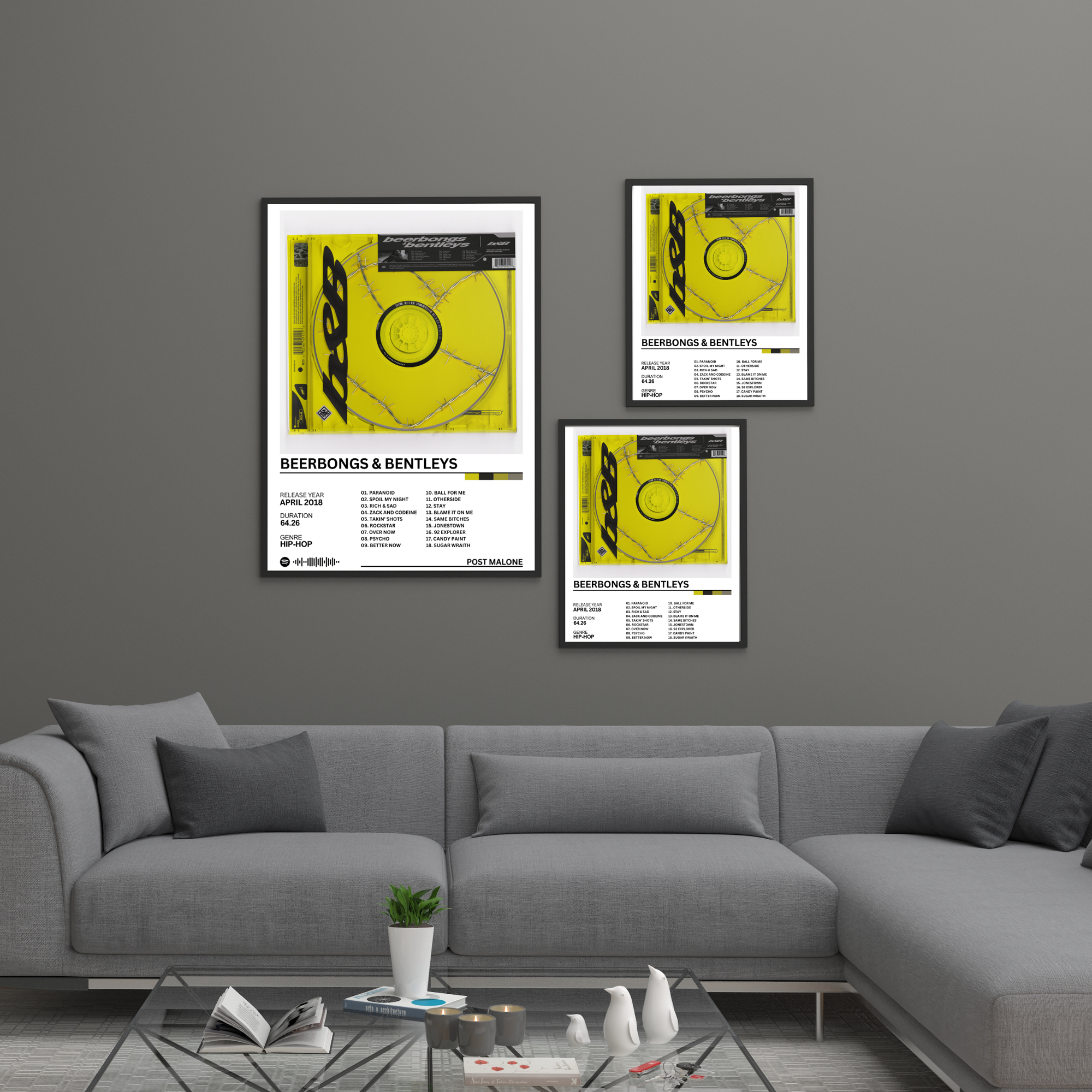 Beerbongs & Bentleys - Post Malone | PosterStudio Album Collection