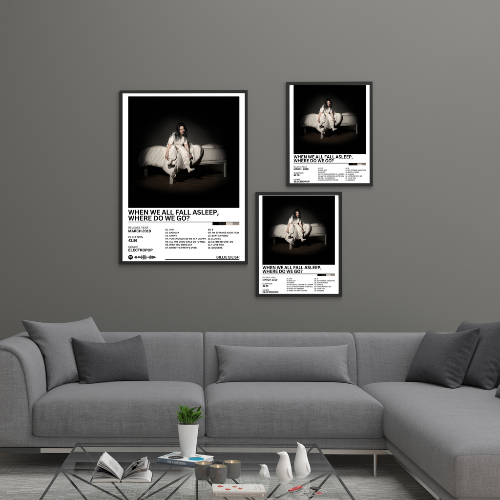 When We All Fall Asleep, Where Do We Go? - Billie Eilish | PosterStudio Album Collection