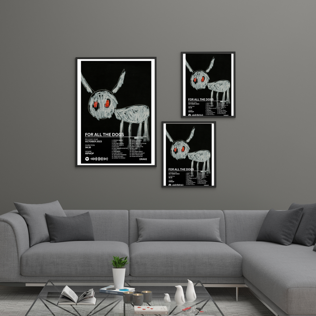 For All the Dogs - Drake 2 | PosterStudio Album Collection