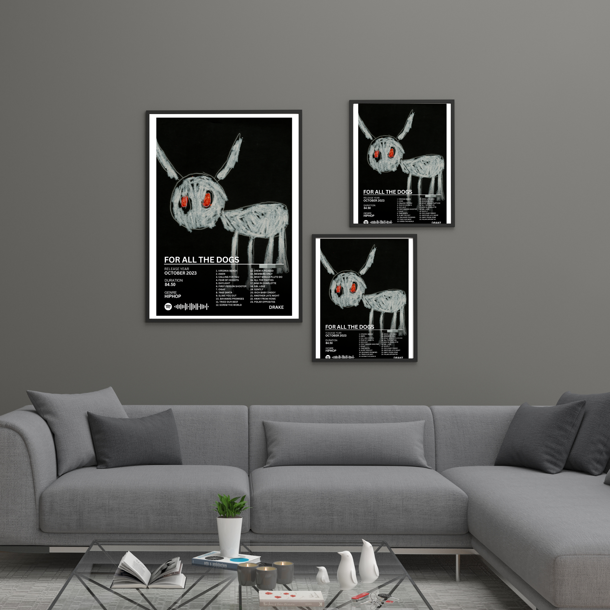 For All the Dogs - Drake 2 | PosterStudio Album Collection