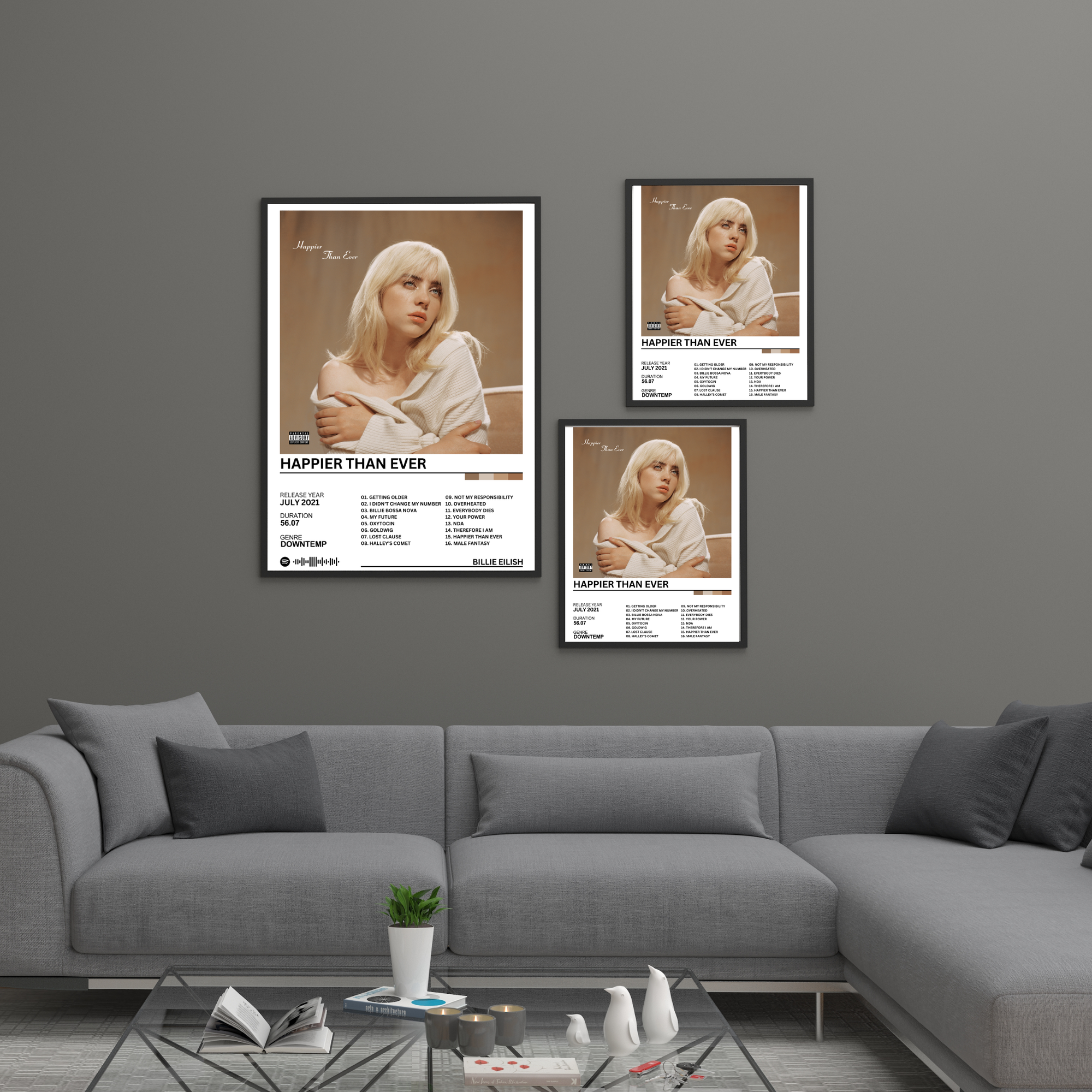 Happier Than Ever - Billie Eilish | PosterStudio Album Collection
