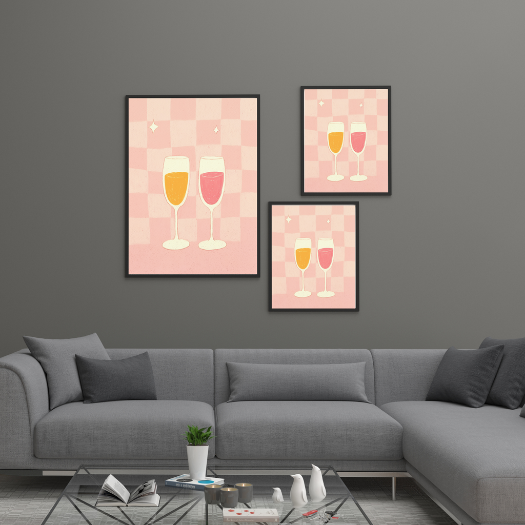 Prosecco Glasses | PosterStudio Dopamine Collection