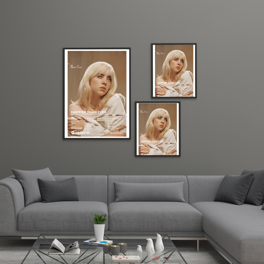 Happier Than Ever - Billie Eilish 2 | PosterStudio Album Collection