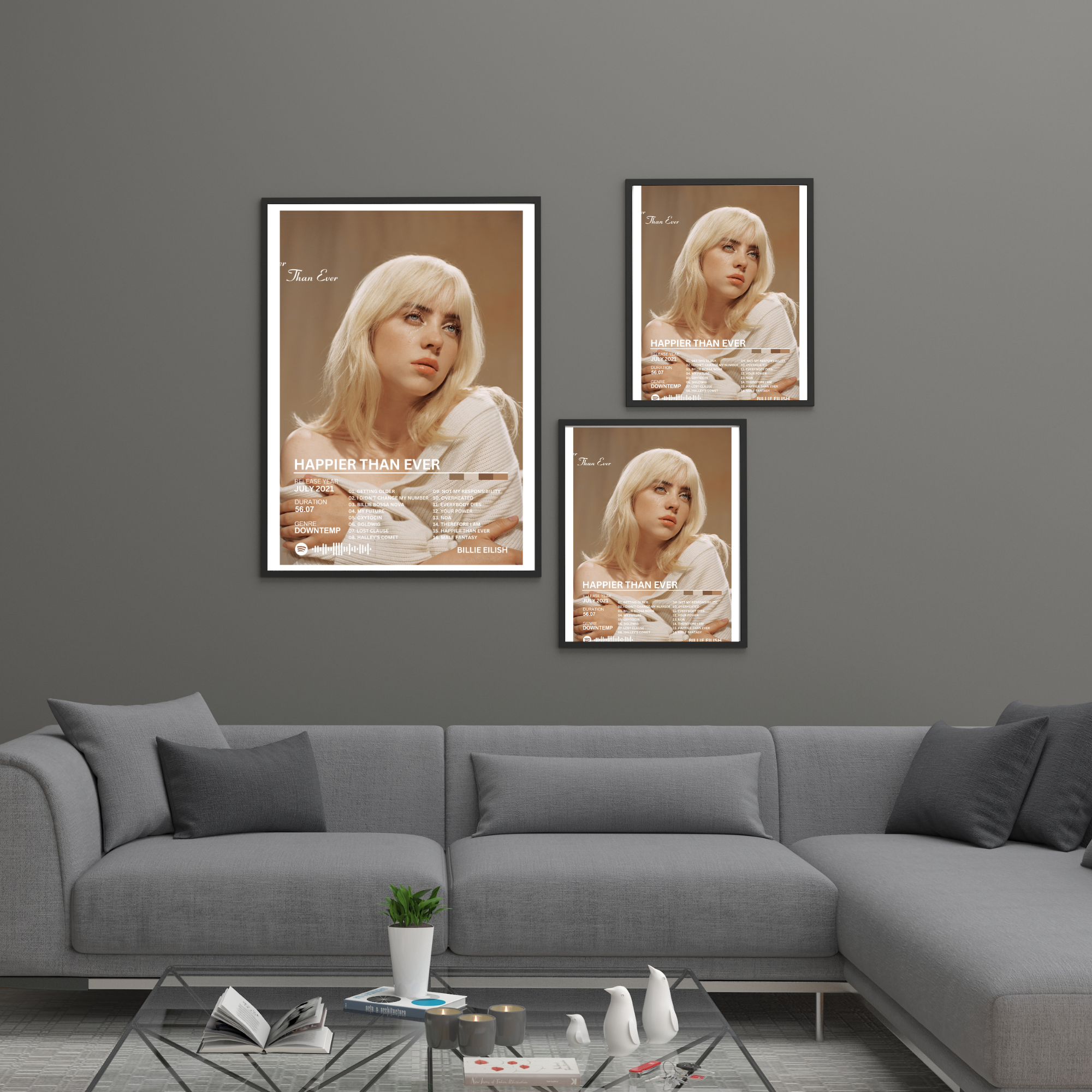 Happier Than Ever - Billie Eilish 2 | PosterStudio Album Collection