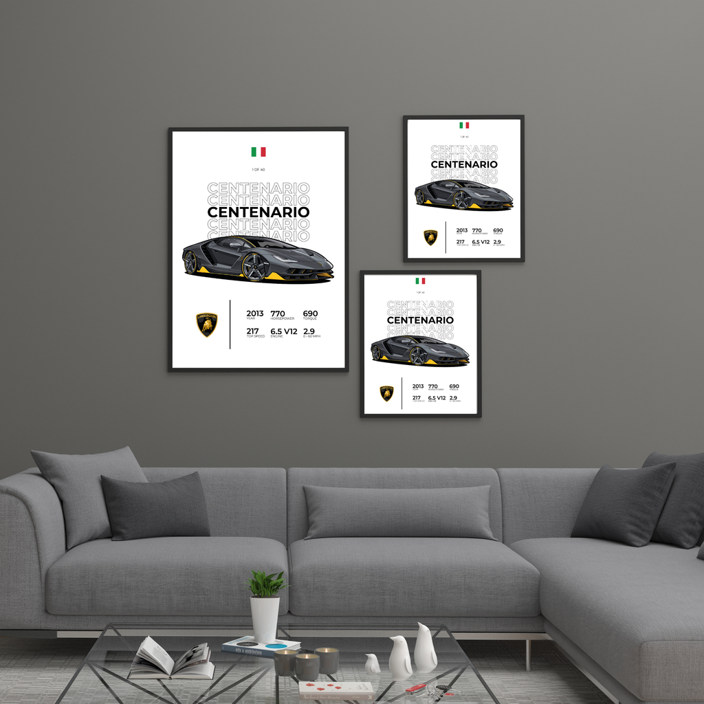 Lamborghini Centenario Stat | PosterStudio Automotive Collection