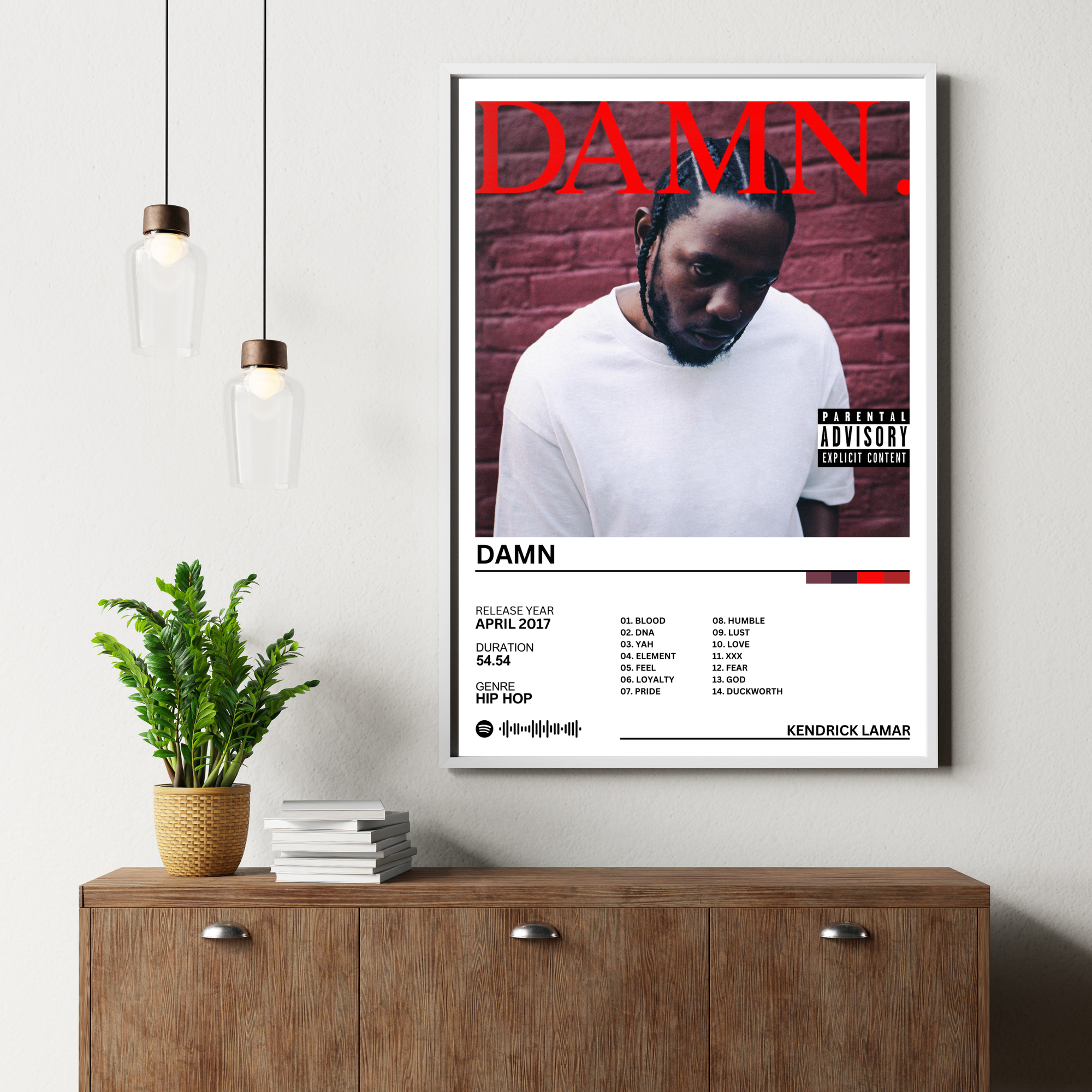 D.A.M.N - Kendrick Lamar | PosterStudio Album Collection