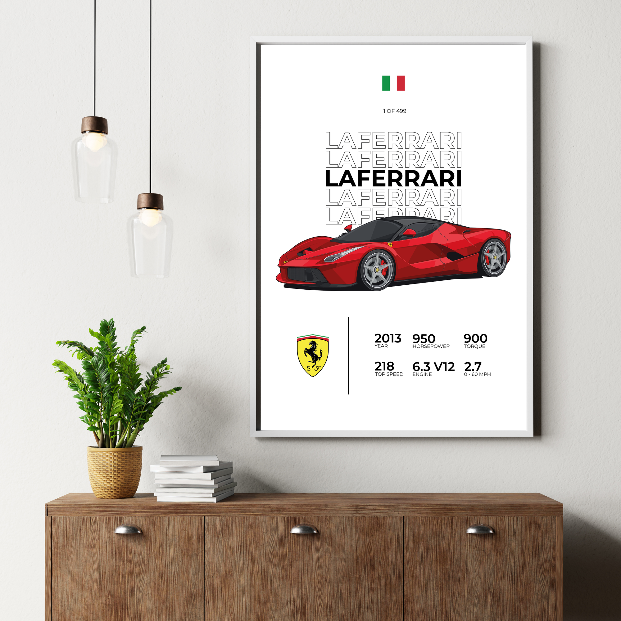 Ferrari LaFerrari Stat | PosterStudio Automotive Collection