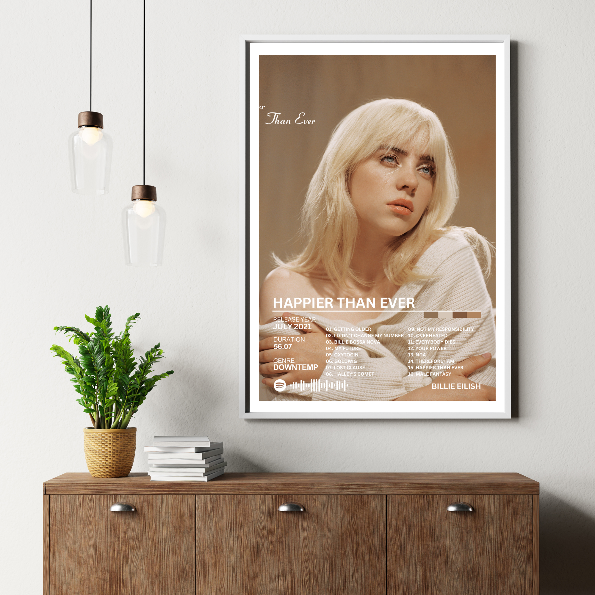 Happier Than Ever - Billie Eilish 2 | PosterStudio Album Collection