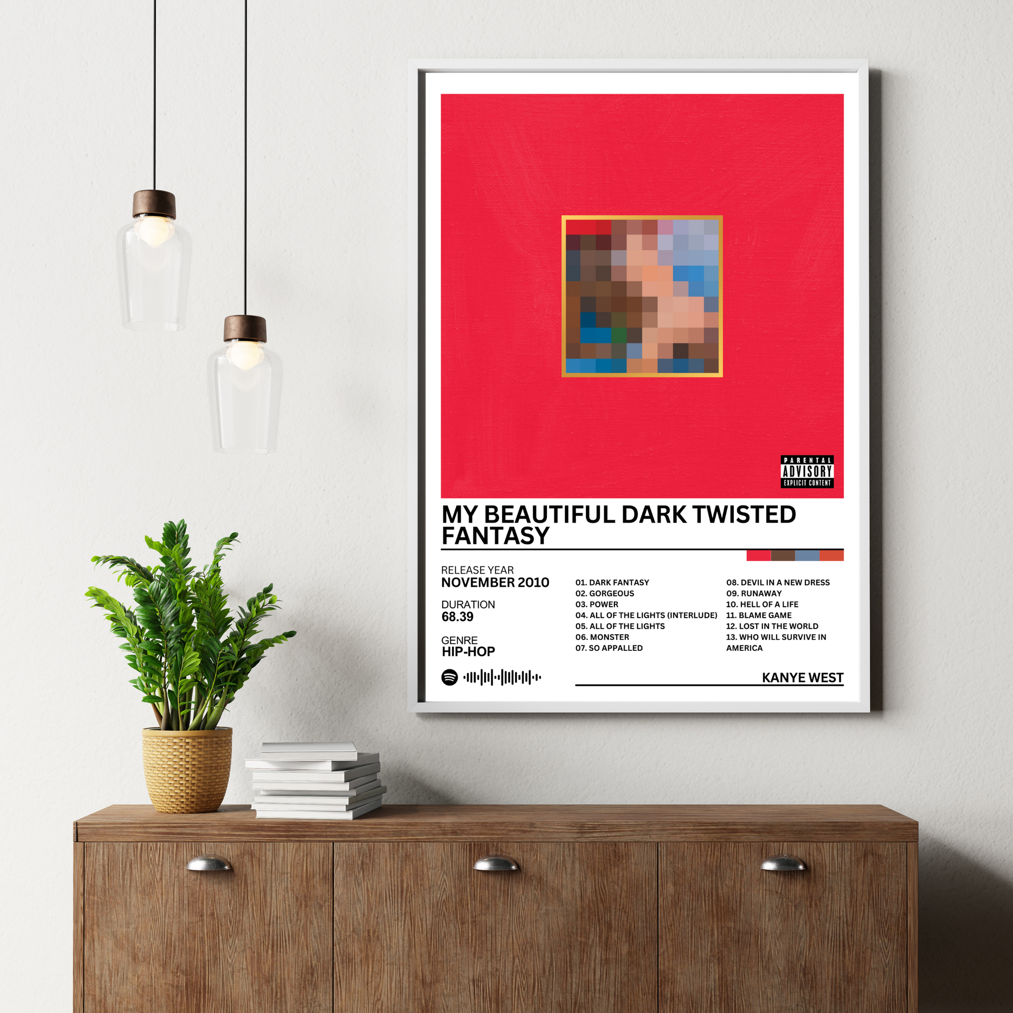 My Beautiful Dark Twisted Fantasy - Kanye West | PosterStudio Album Collection
