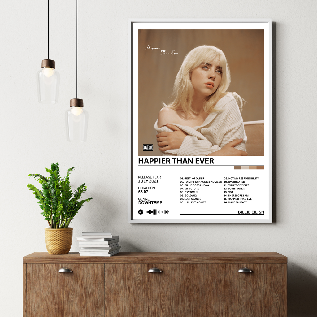 Happier Than Ever - Billie Eilish | PosterStudio Album Collection