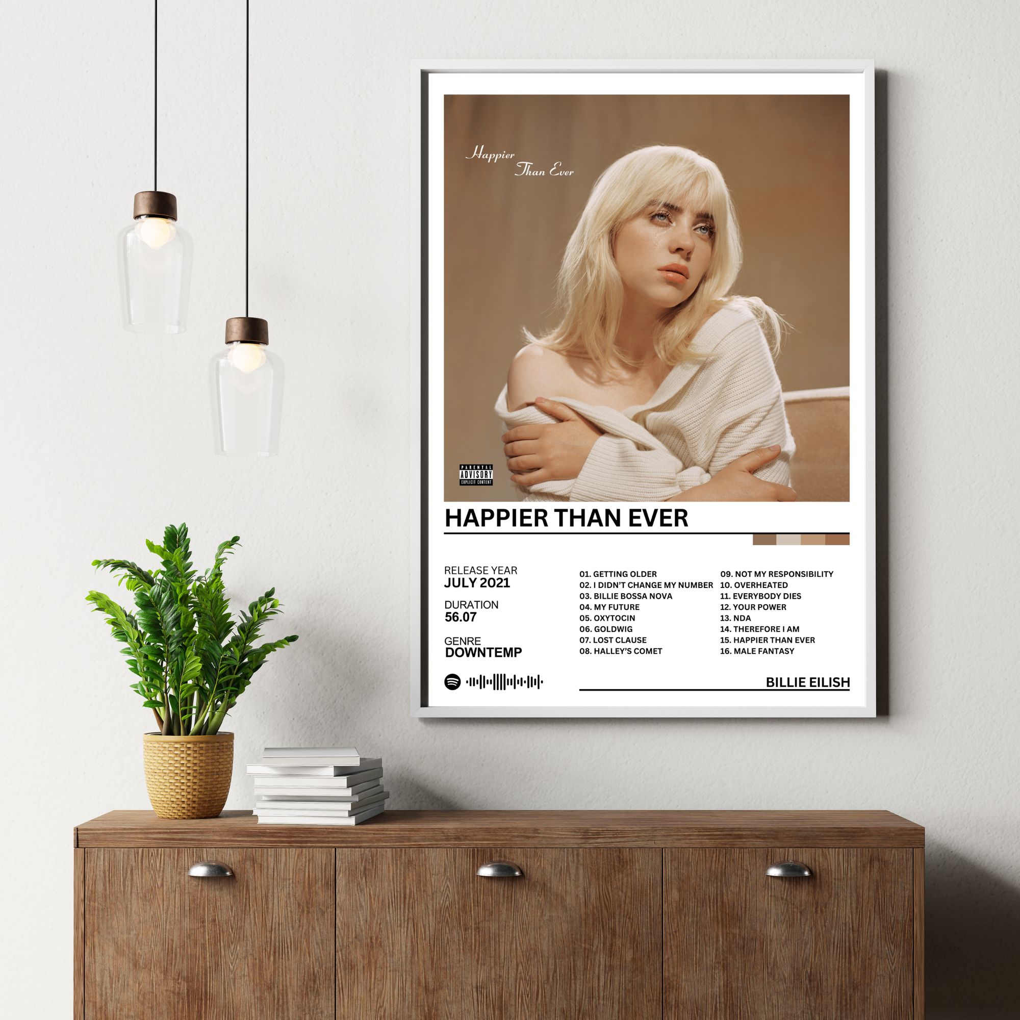 Happier Than Ever - Billie Eilish | PosterStudio Album Collection