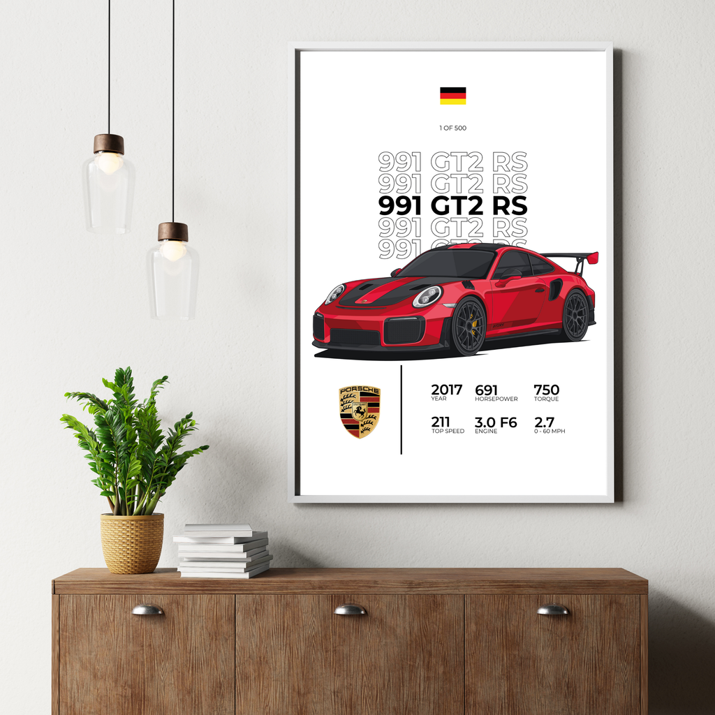 Porsche GT2RS Stat | PosterStudio Automotive Collection