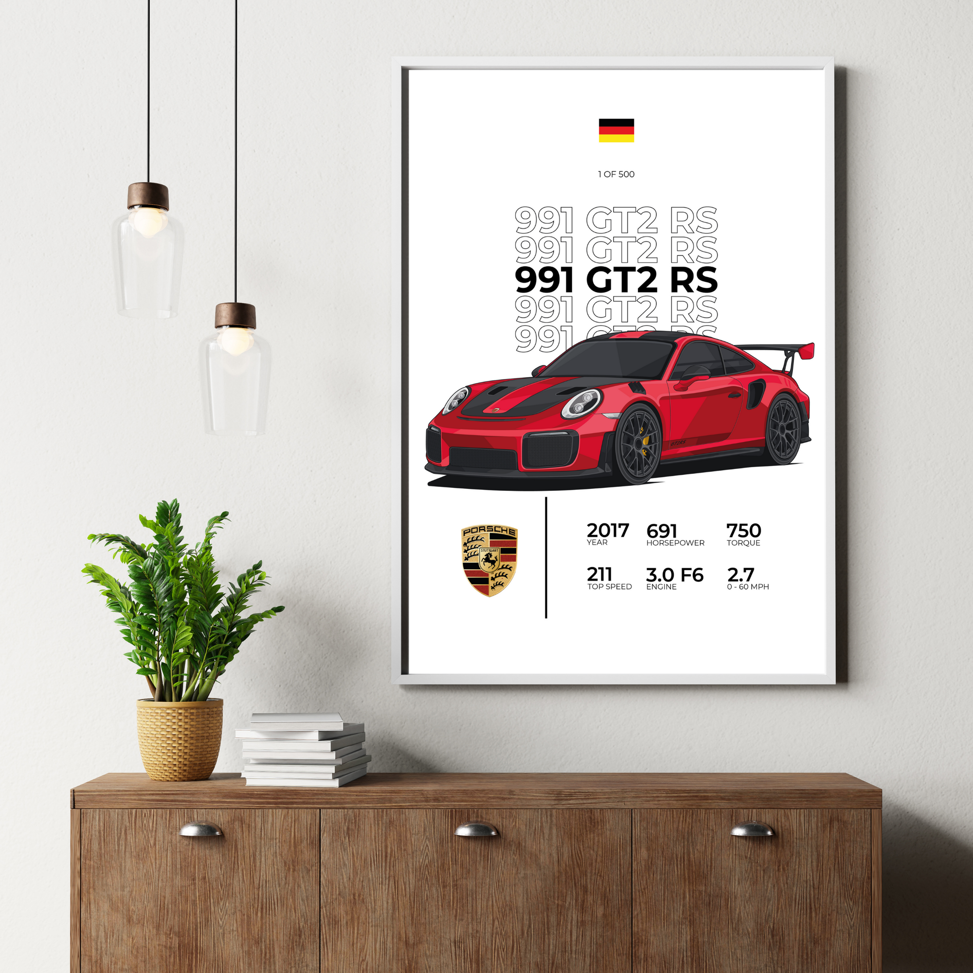 Porsche GT2RS Stat | PosterStudio Automotive Collection