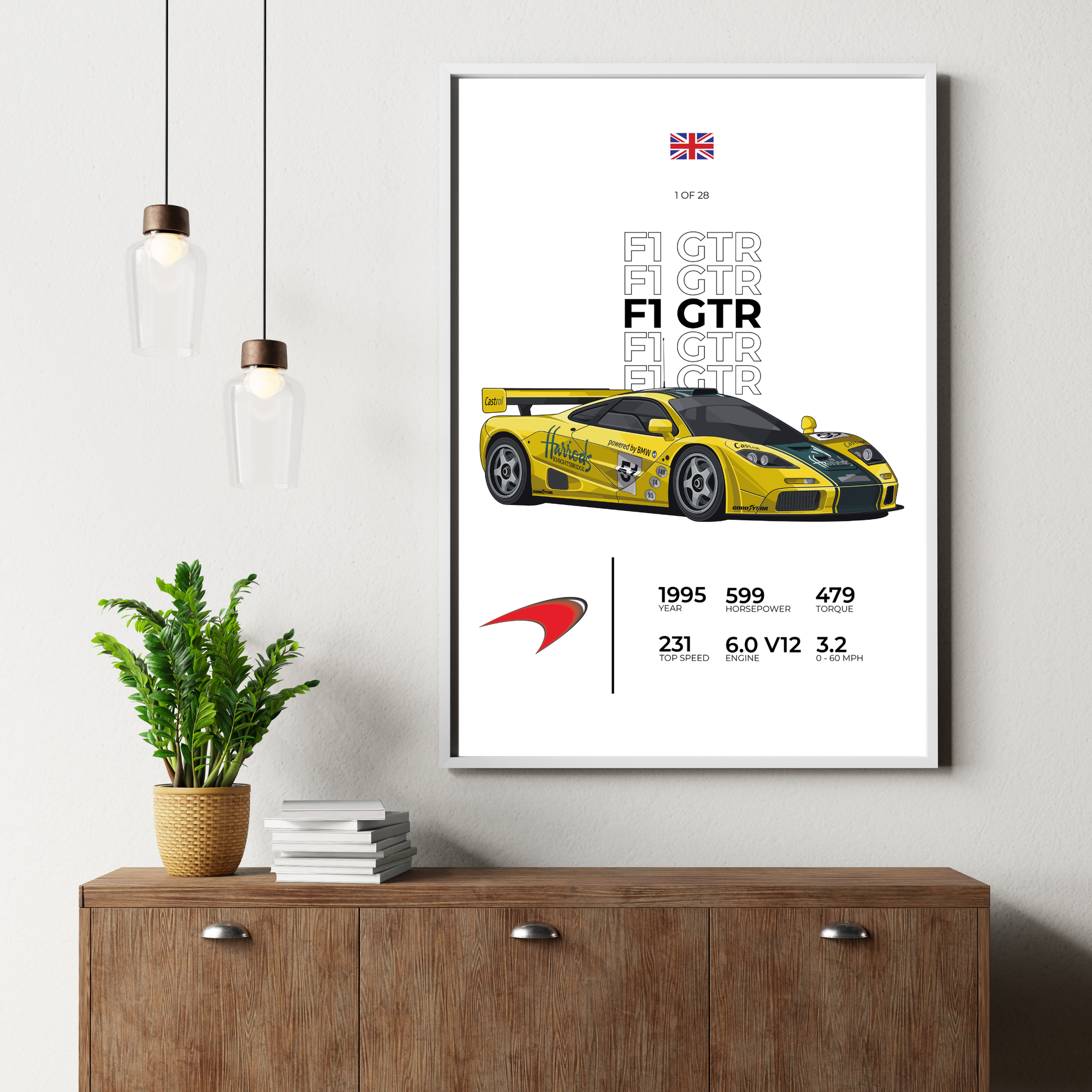 McLaren F1 GTR Stat | PosterStudio Automotive Collection