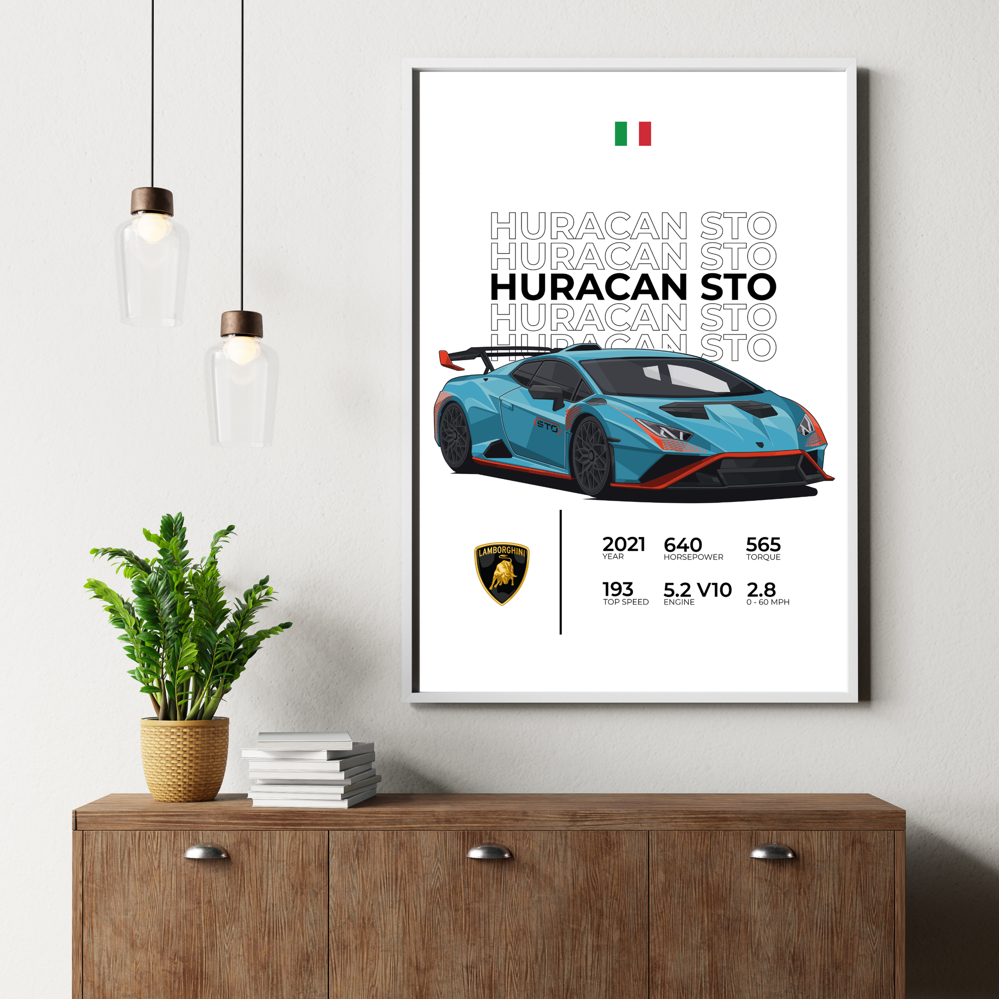 Lamborghini Huracan Stat | PosterStudio Automotive Collection