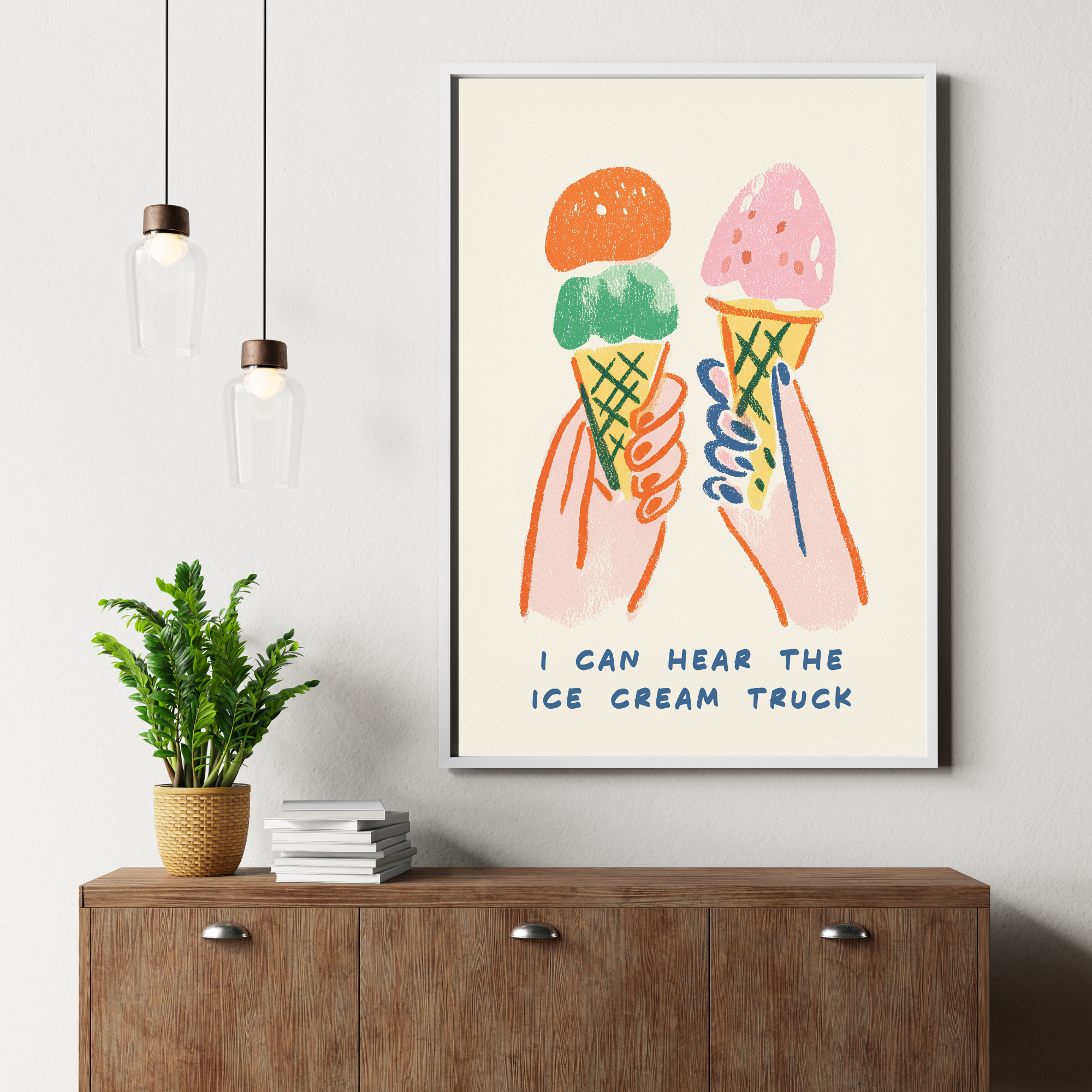 Sharing Ice Cream | PosterStudio Dopamine Collection