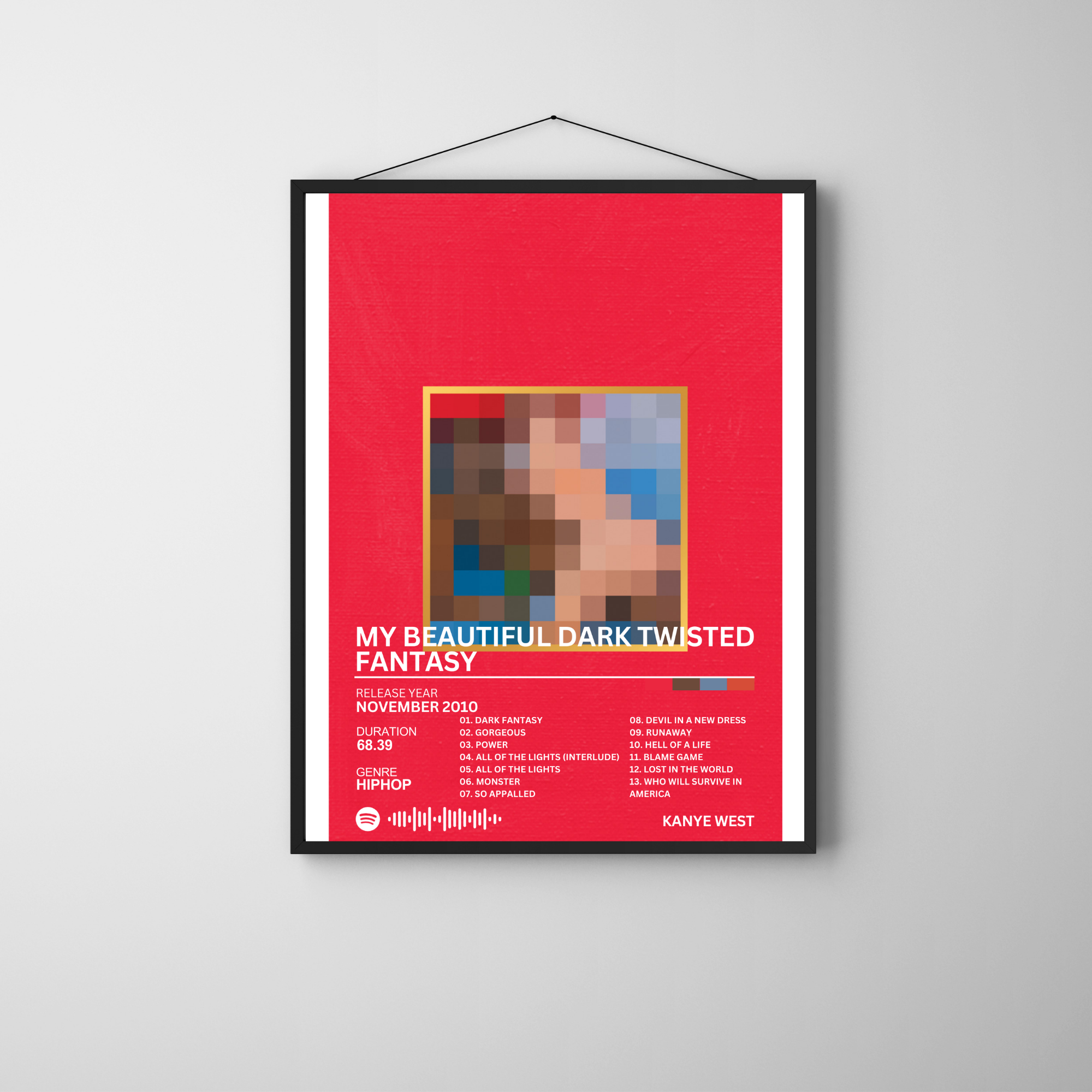 My Beautiful Dark Twisted Fantasy - Kanye West 2 | PosterStudio Album Collection