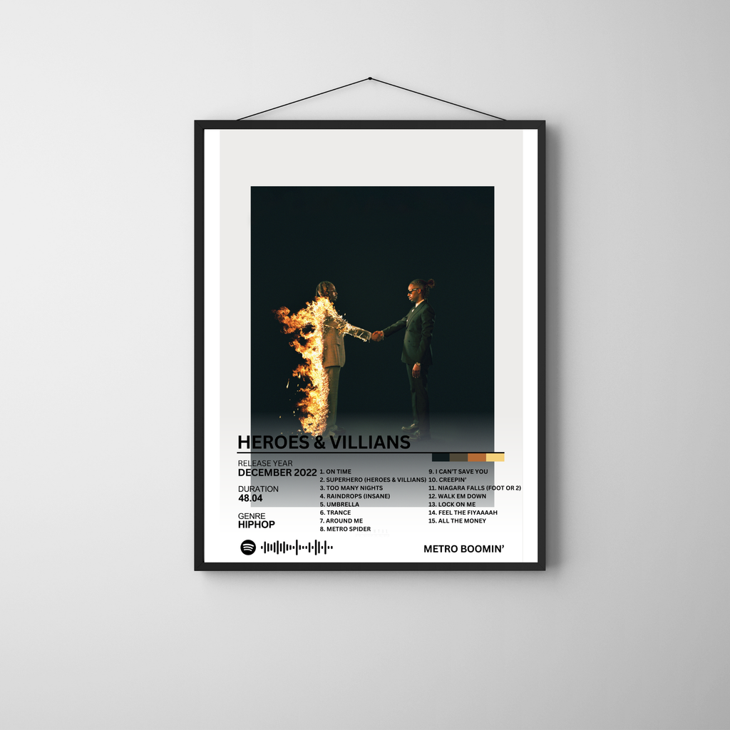 Heroes & Villians - Metro Boomin' 2 | PosterStudio Album Collection