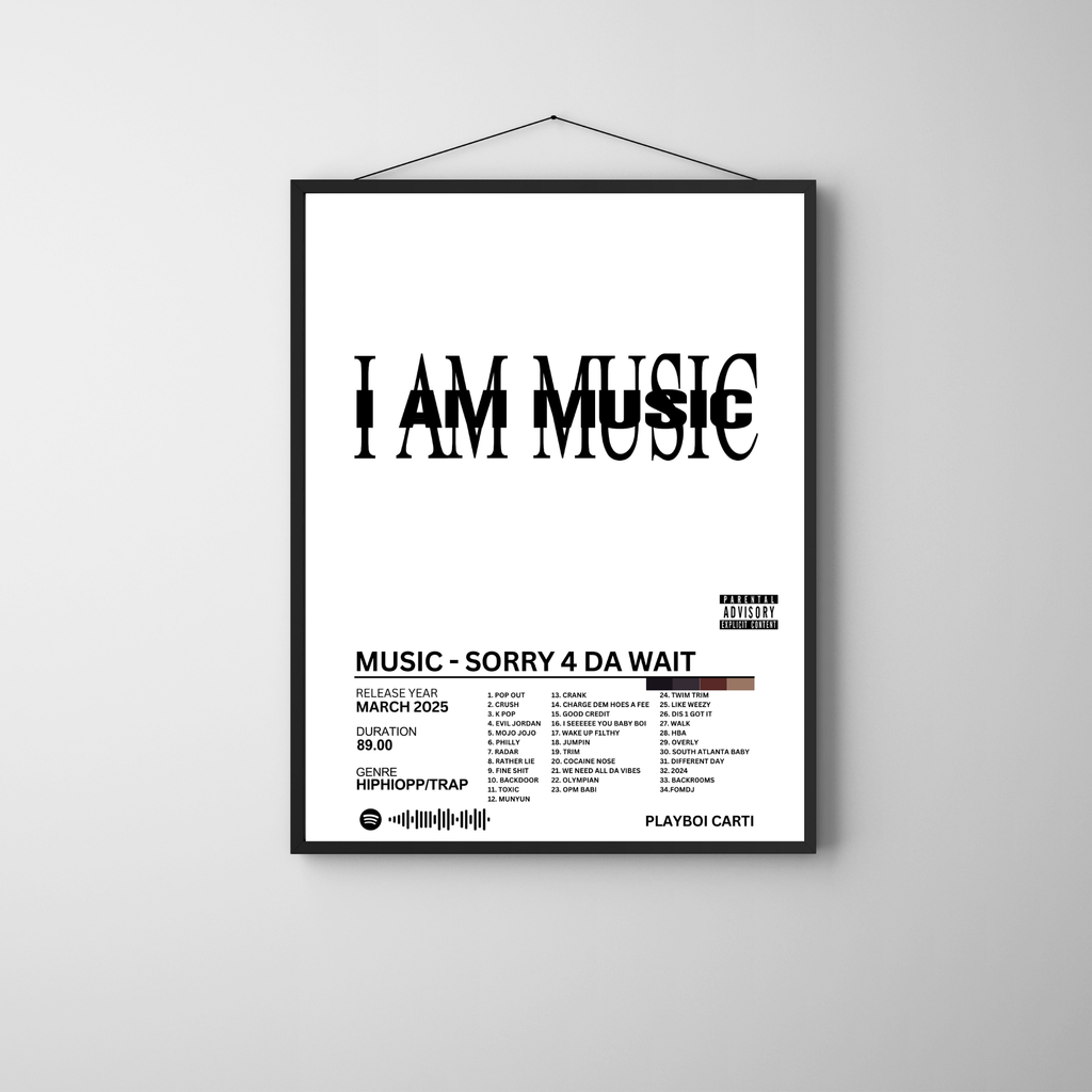 Music Sorry 4 Da Wait - Playboi Carti 2 | PosterStudio Album Collection