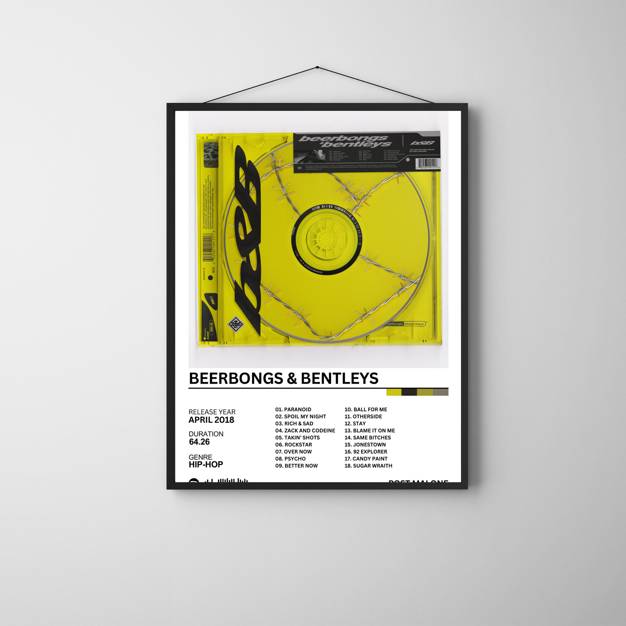 Beerbongs & Bentleys - Post Malone | PosterStudio Album Collection