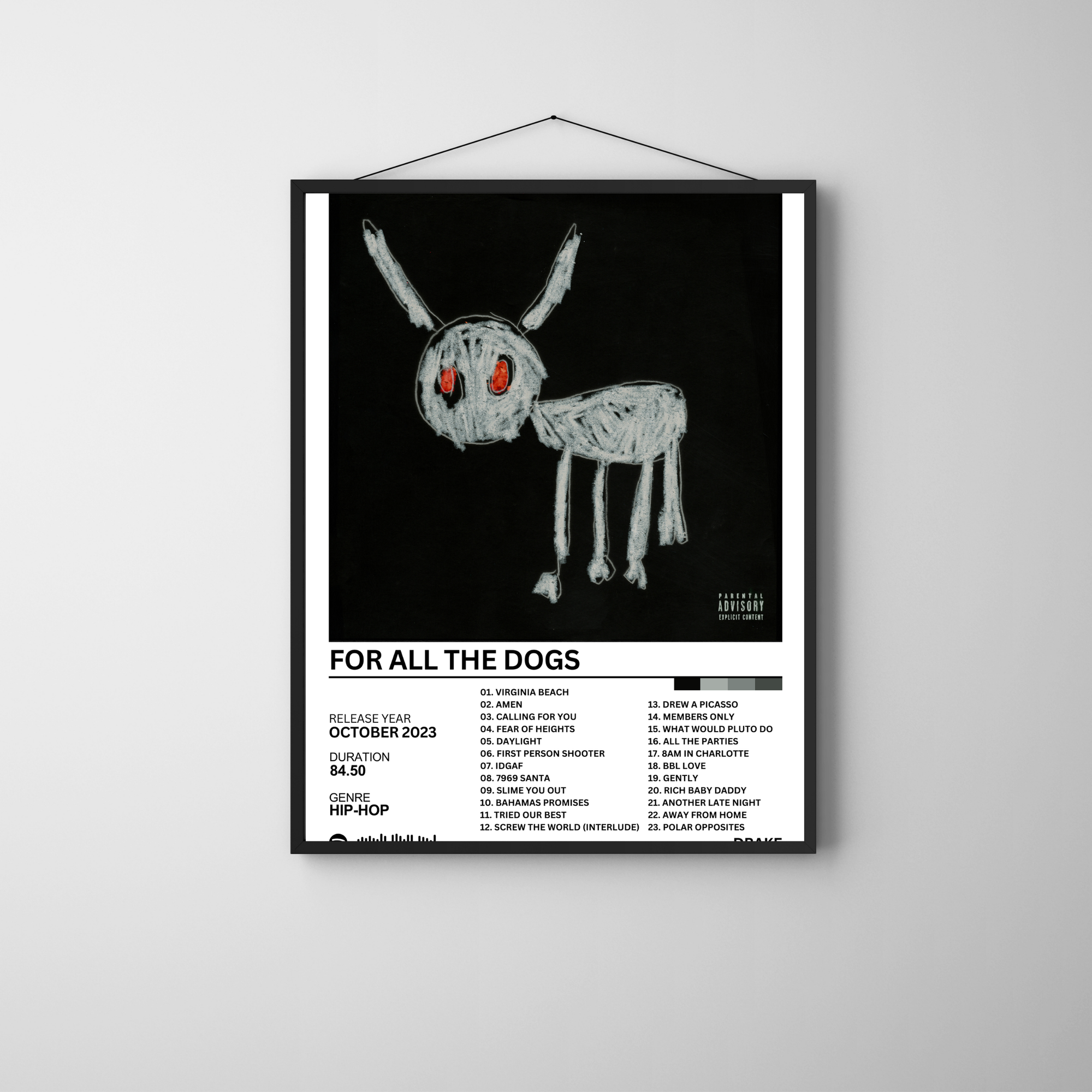 For All the Dogs - Drake | PosterStudio Album Collection