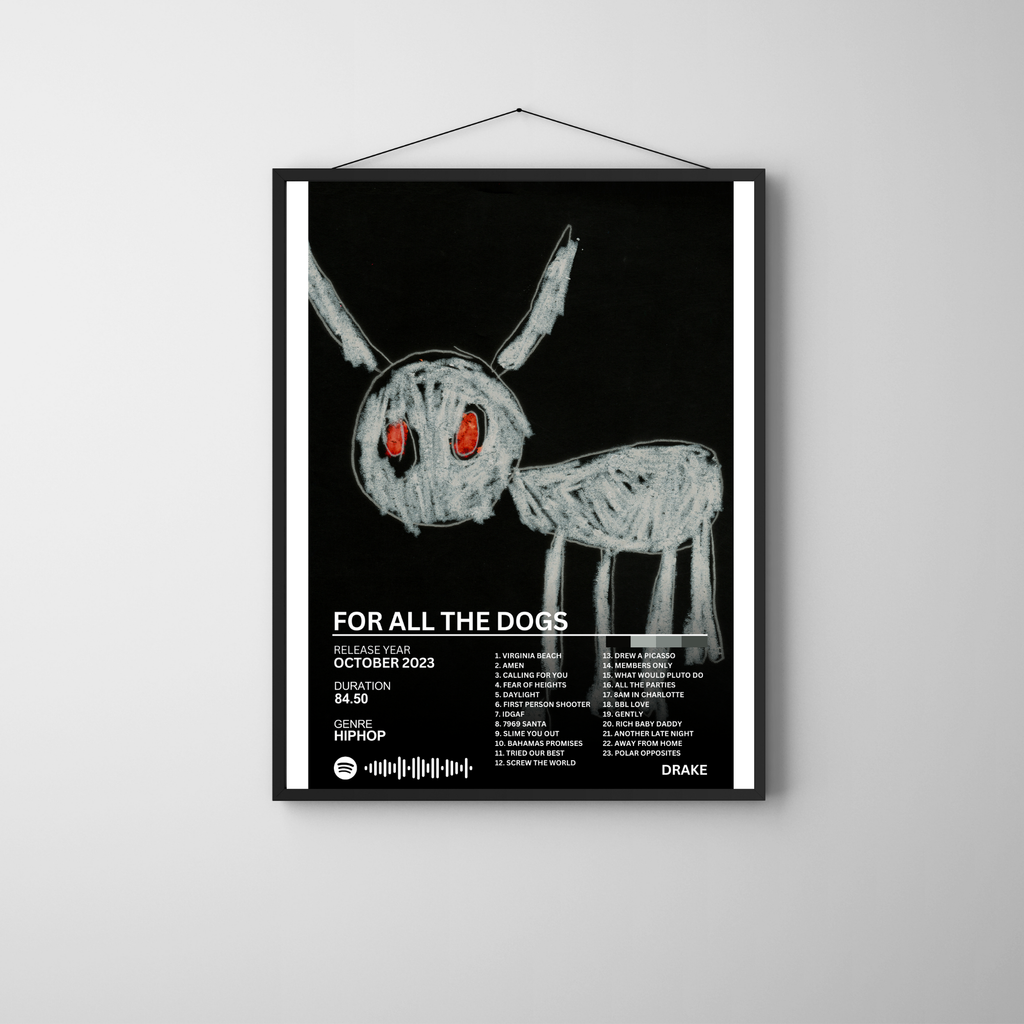 For All the Dogs - Drake 2 | PosterStudio Album Collection