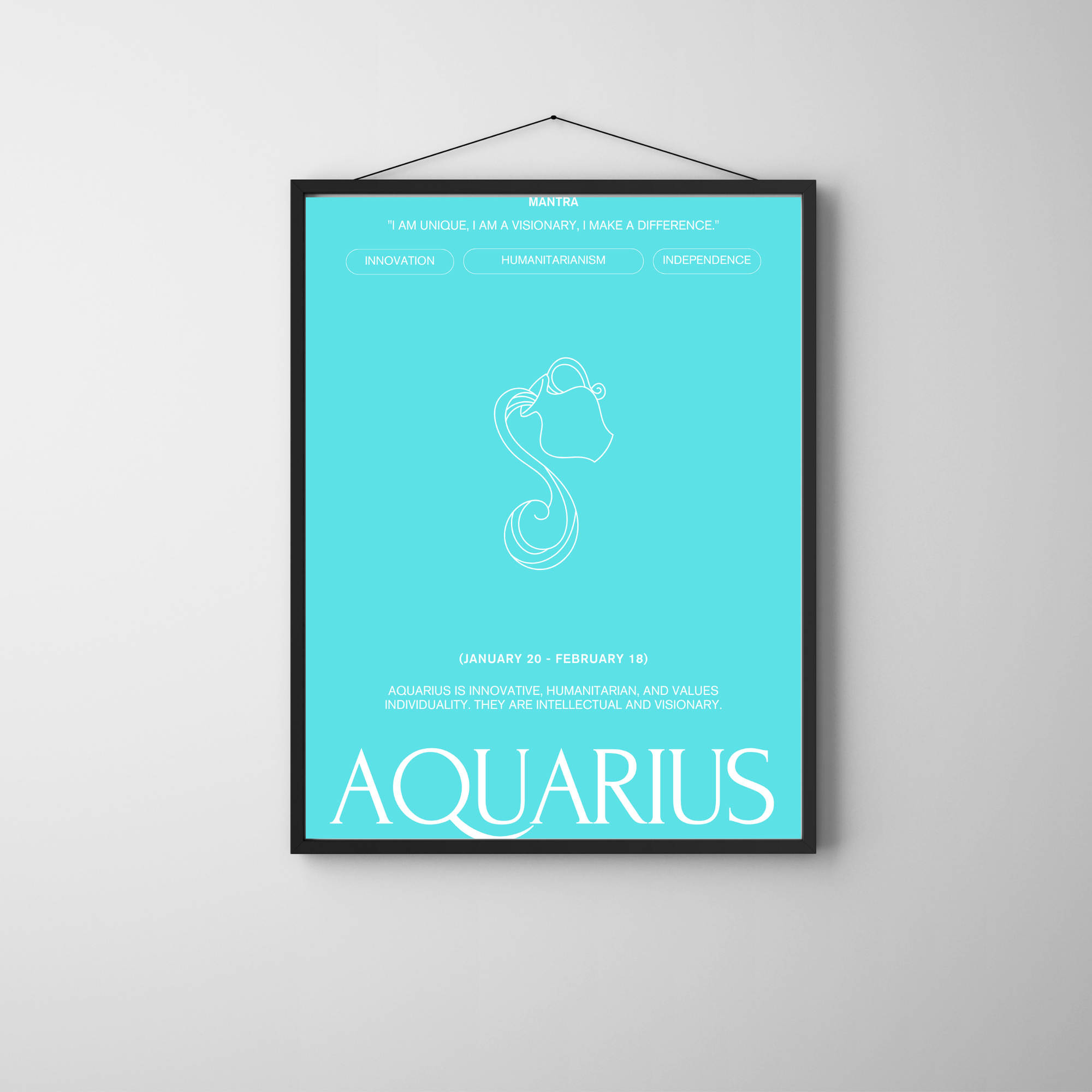 Aquarius | PosterStudio Zodiac Collection
