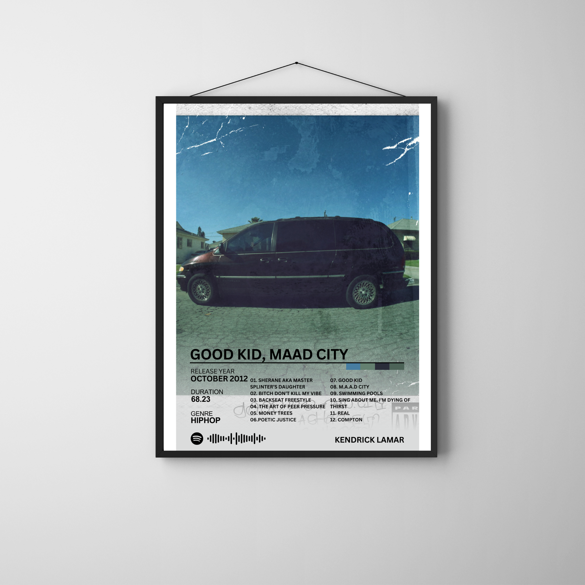 Good Kid, Maad City - Kendrick Lamar 2 | PosterStudio Album Collection