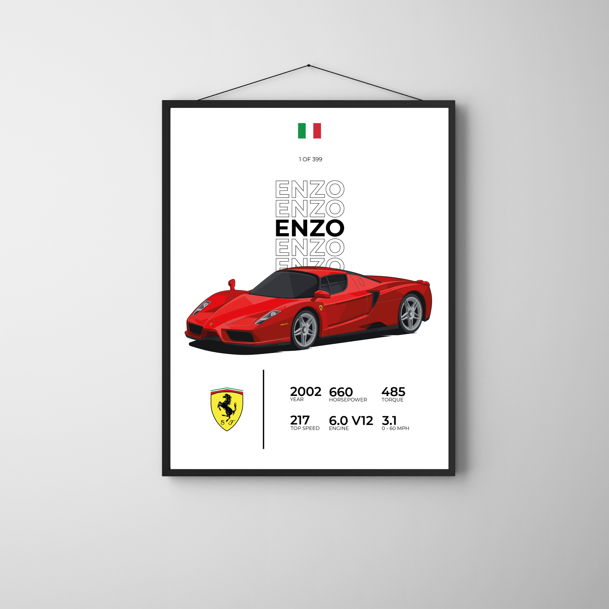 Ferrari Enzo Stat | PosterStudio Automotive Collection